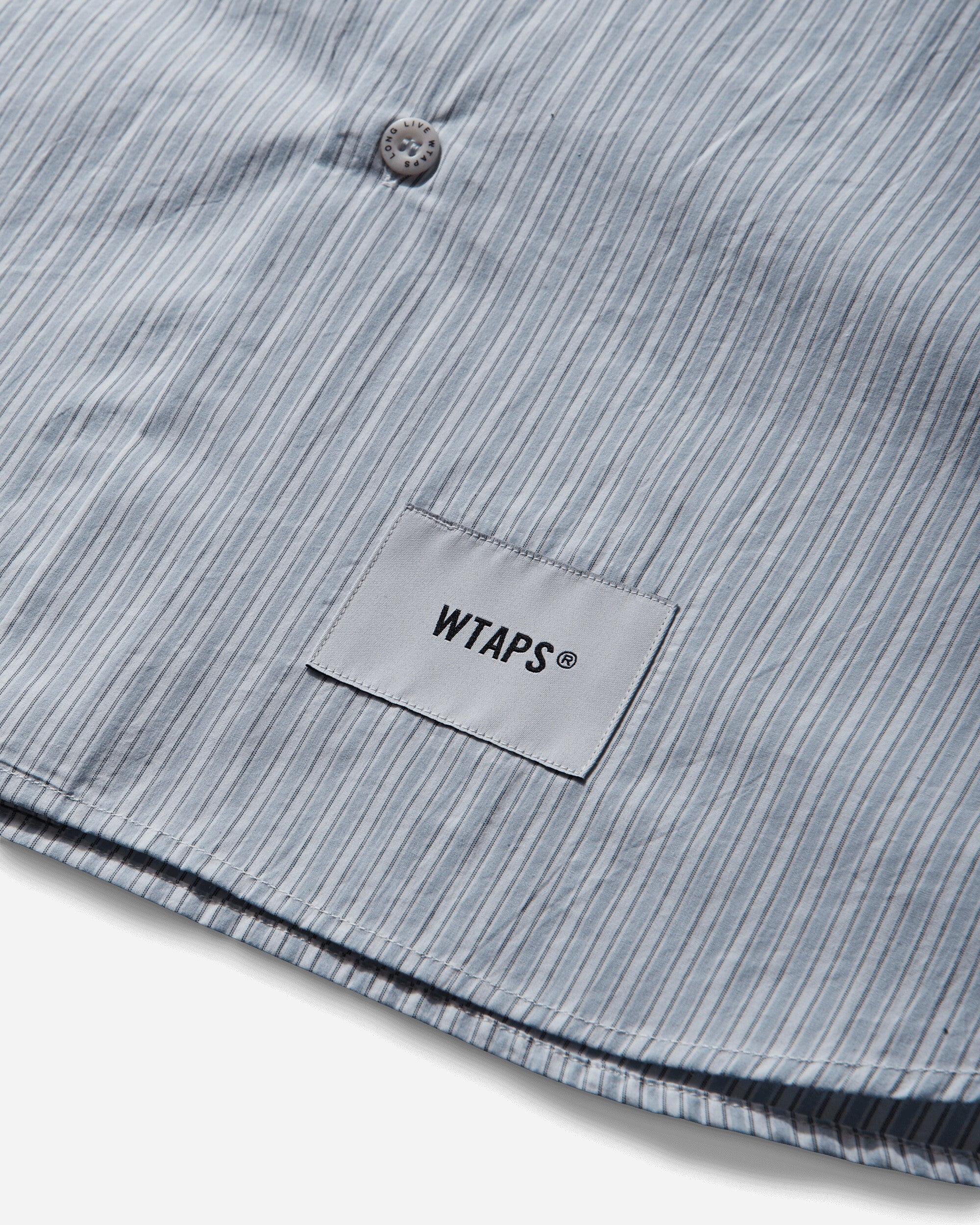 WTAPS Bd 06  Ls  Cotton Broadcloth Textile Of Blue Shirts Longsleeve Shirt 252WVDT-SHM01 BLUE