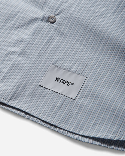 WTAPS Bd 06  Ls  Cotton Broadcloth Textile Of Blue Shirts Longsleeve Shirt 252WVDT-SHM01 BLUE