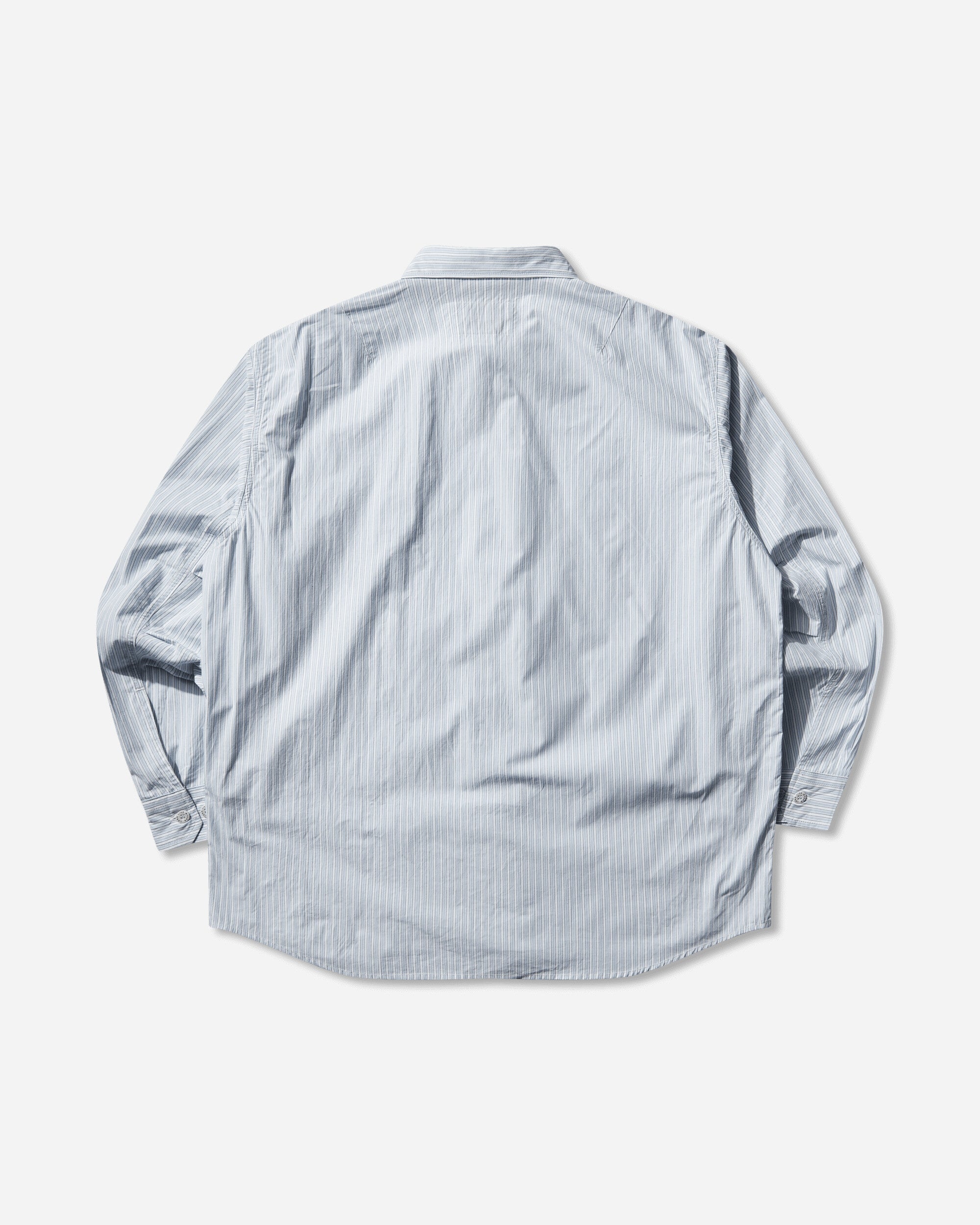 WTAPS Bd 06  Ls  Cotton Broadcloth Textile Of Blue Shirts Longsleeve Shirt 252WVDT-SHM01 BLUE