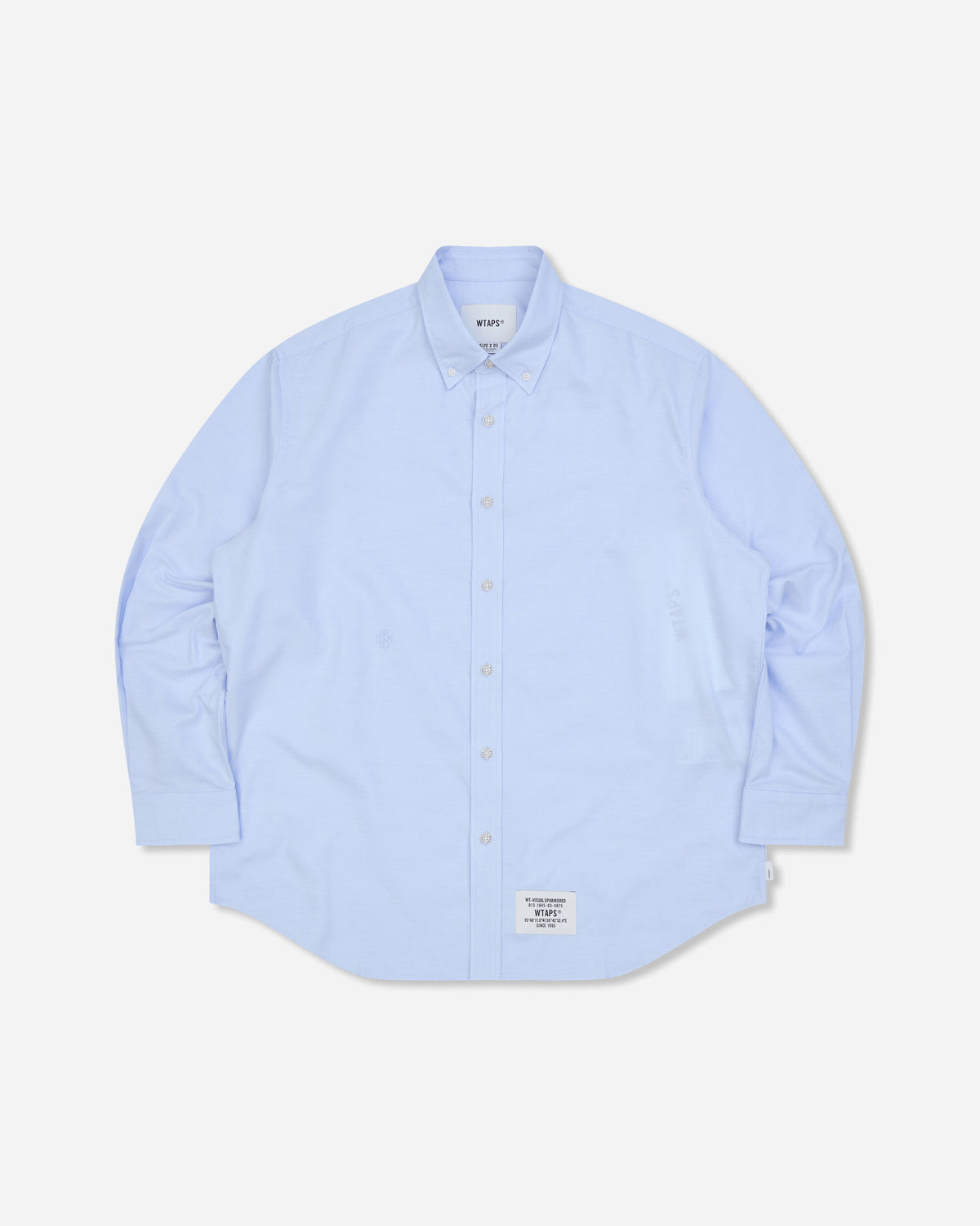 WTAPS Bd Ls 02 Ls Blue Shirts Longsleeve Shirt 262TQDT-SHM01 BLUE