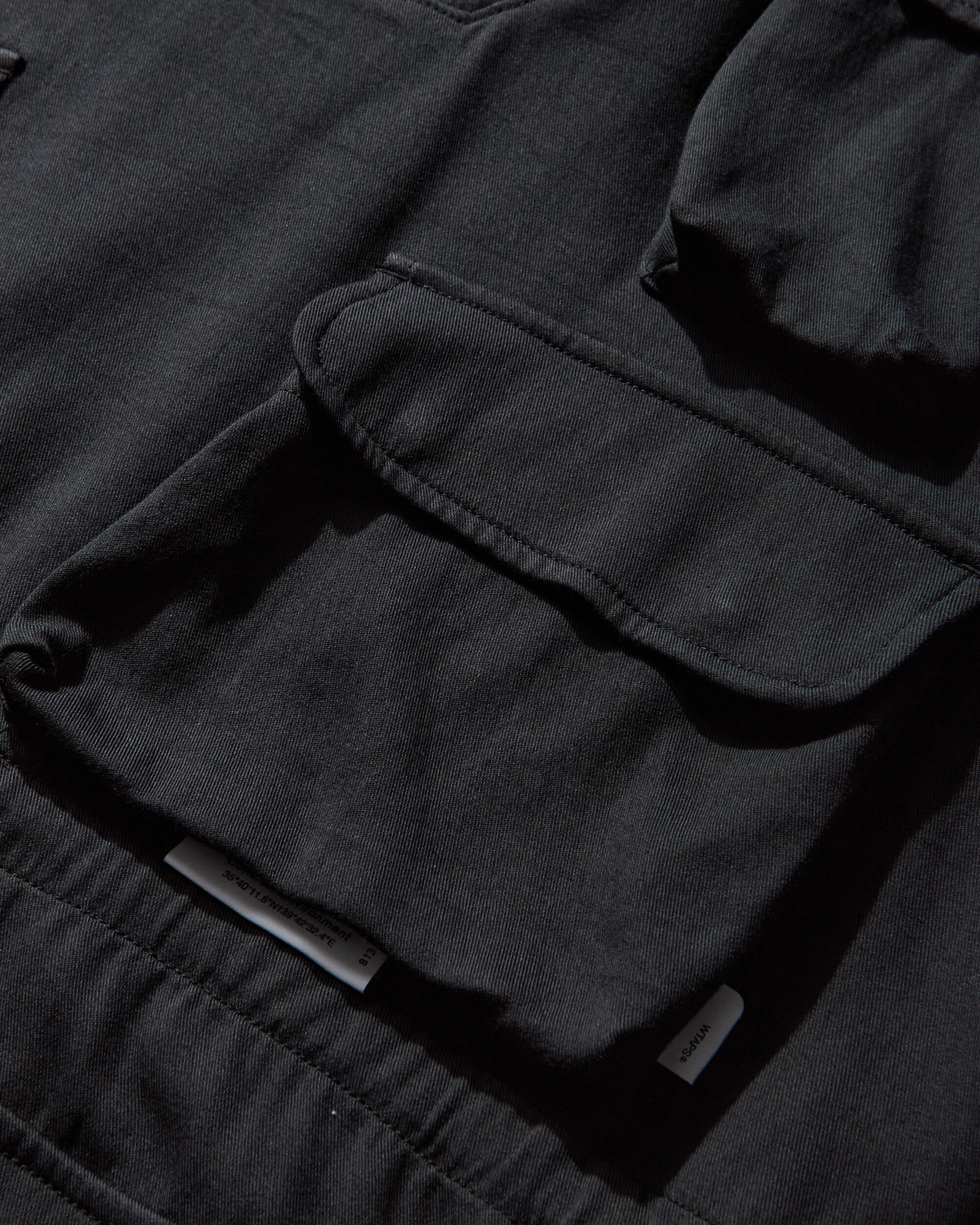 WTAPS Chamber  Ls  Cotton Twill Black Shirts Longsleeve Shirt 252WVDT-SHM04 BLACK