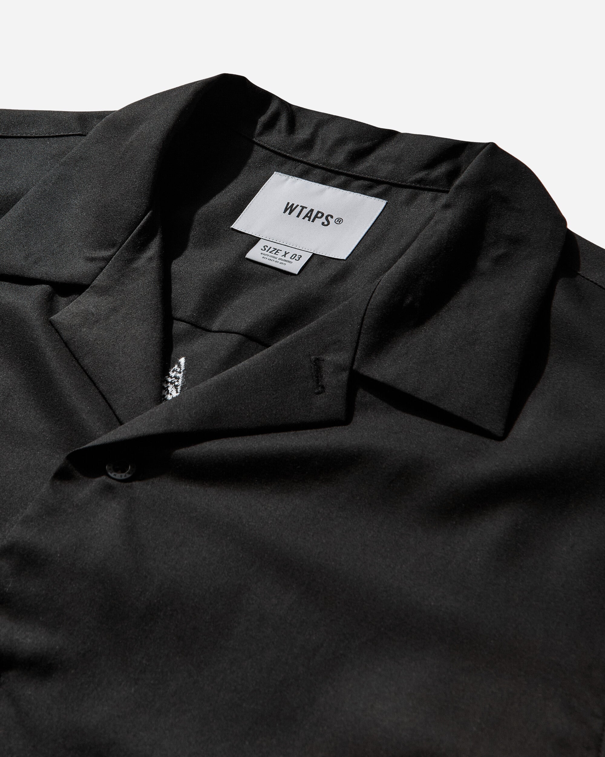 WTAPS Ew  Ls  Ctly Twill Black Shirts Longsleeve Shirt 252TQDT-SHM06 BLACK