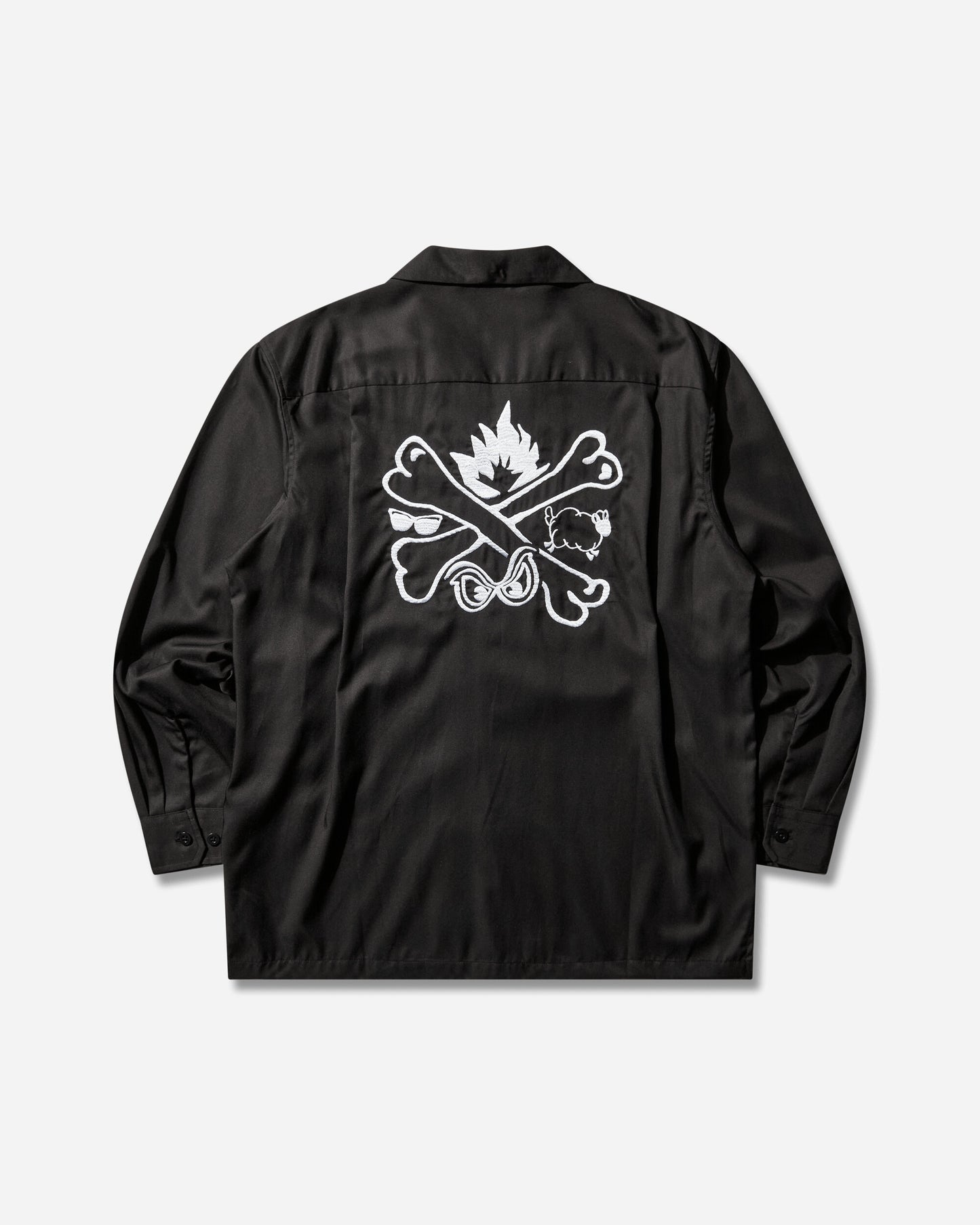 WTAPS Ew  Ls  Ctly Twill Black Shirts Longsleeve Shirt 252TQDT-SHM06 BLACK