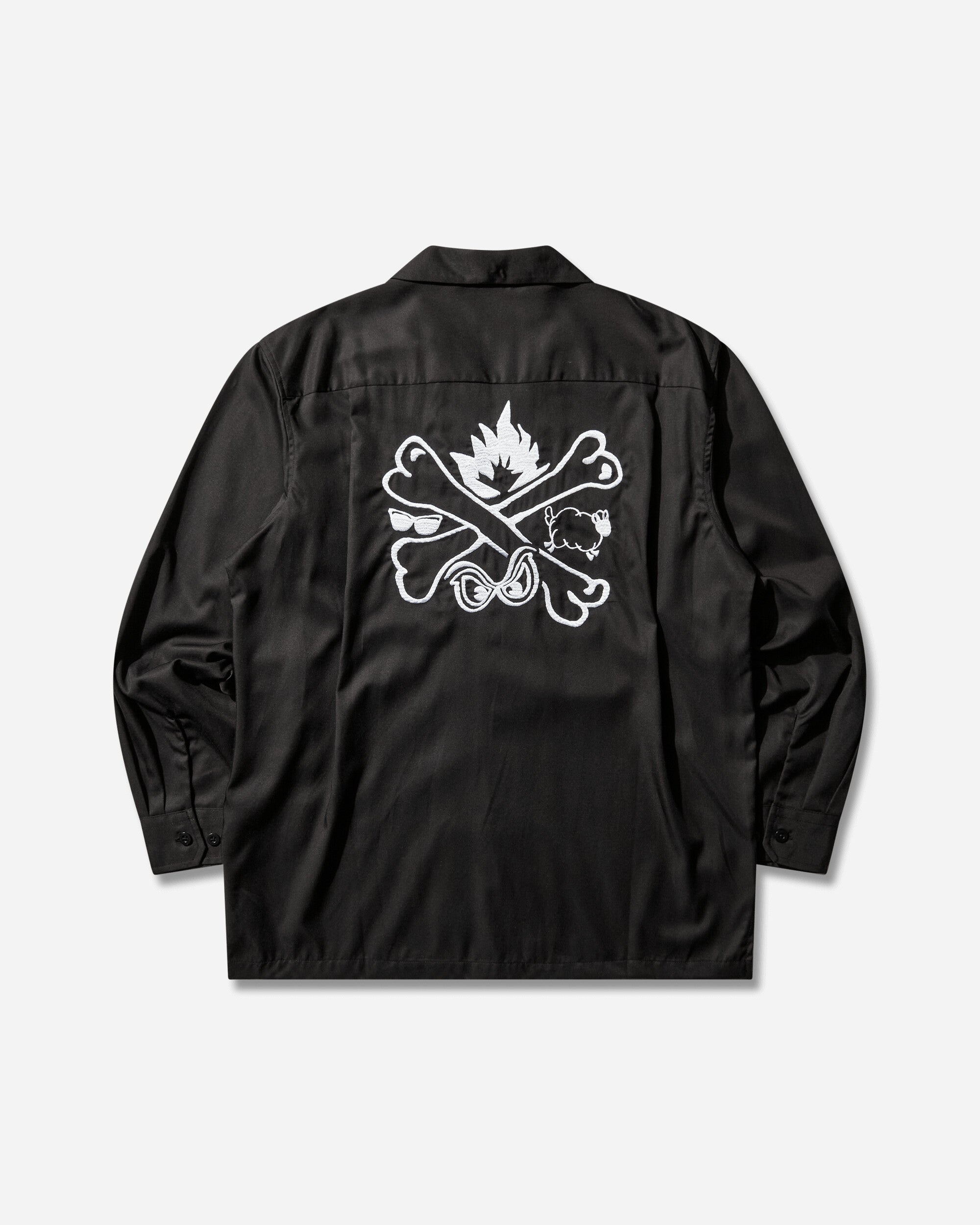 WTAPS Ew  Ls  Ctly Twill Black Shirts Longsleeve Shirt 252TQDT-SHM06 BLACK