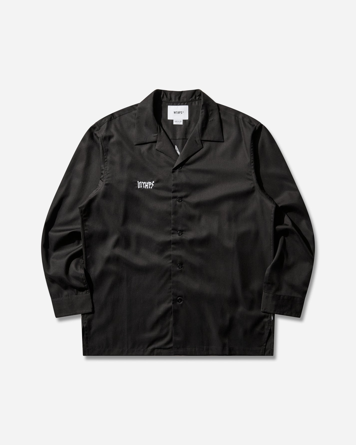 WTAPS Ew  Ls  Ctly Twill Black Shirts Longsleeve Shirt 252TQDT-SHM06 BLACK