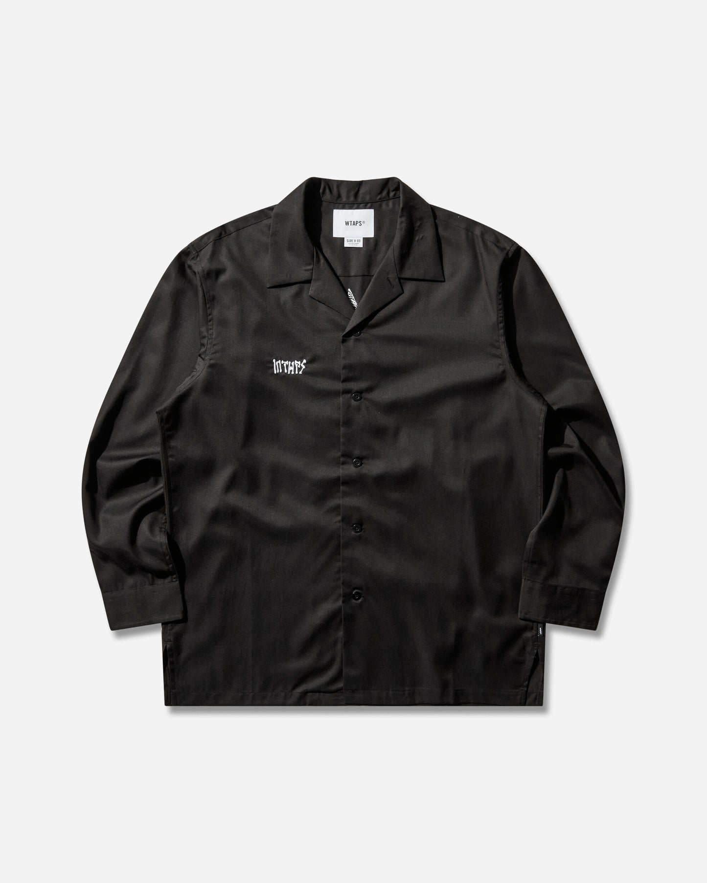 WTAPS Ew  Ls  Ctly Twill Black Shirts Longsleeve Shirt 252TQDT-SHM06 BLACK