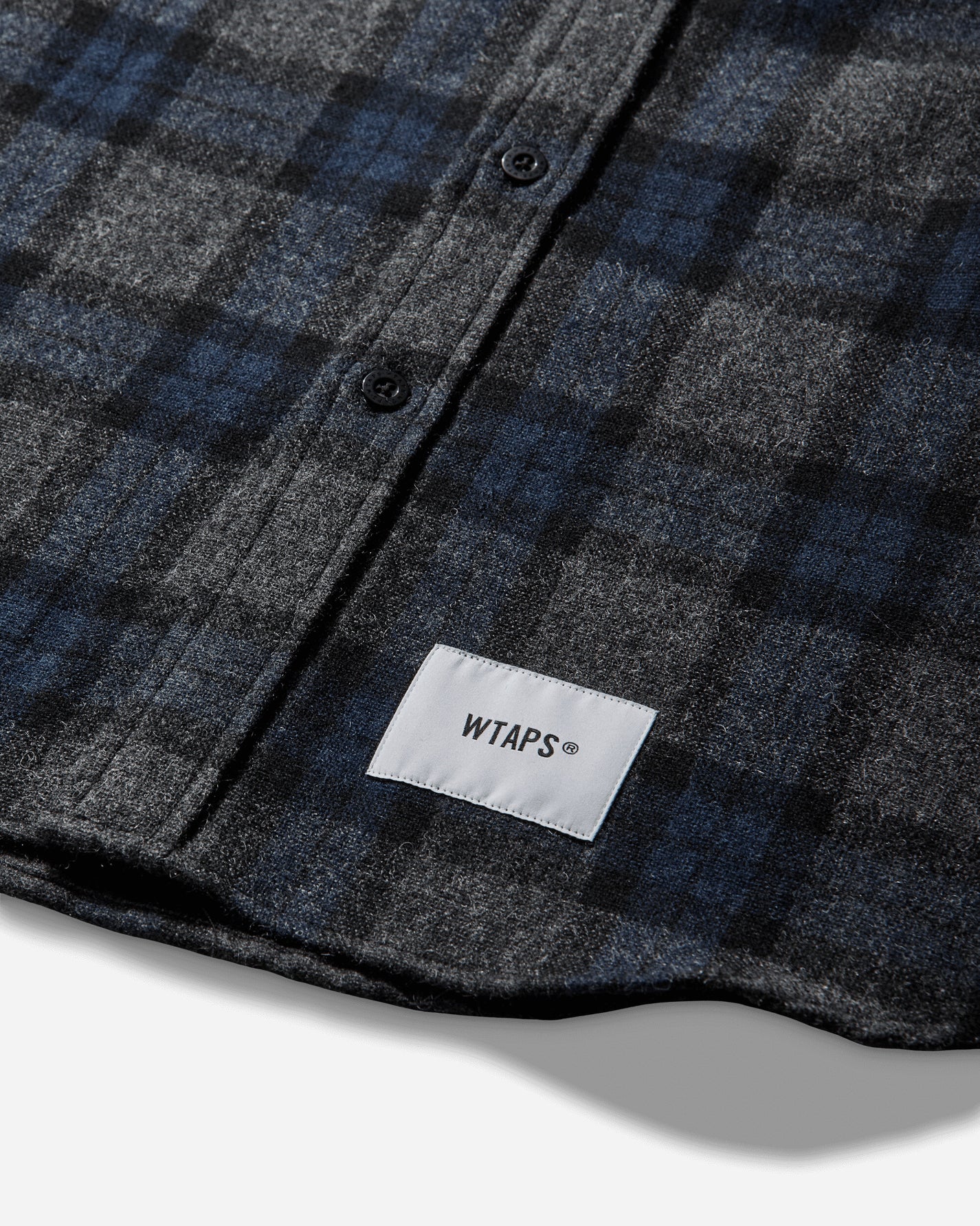 WTAPS Txt 01  Ls  Wopl Tweed Textile Of Navy Shirts Longsleeve Shirt 252TQDT-SHM03 NAVY