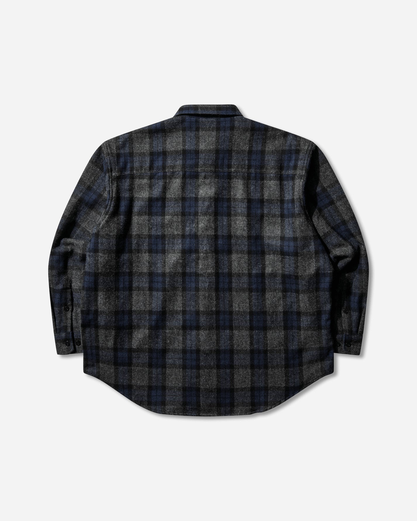 WTAPS Txt 01  Ls  Wopl Tweed Textile Of Navy Shirts Longsleeve Shirt 252TQDT-SHM03 NAVY