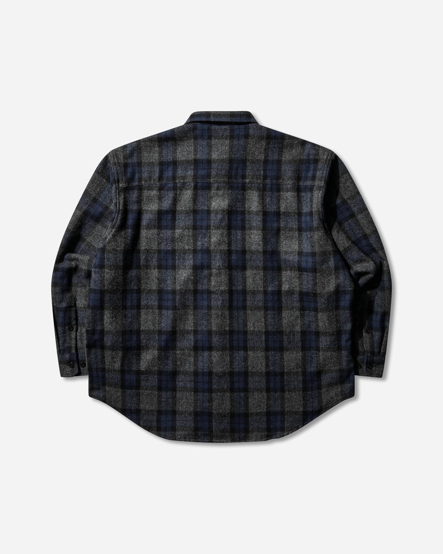 WTAPS Txt 01  Ls  Wopl Tweed Textile Of Navy Shirts Longsleeve Shirt 252TQDT-SHM03 NAVY