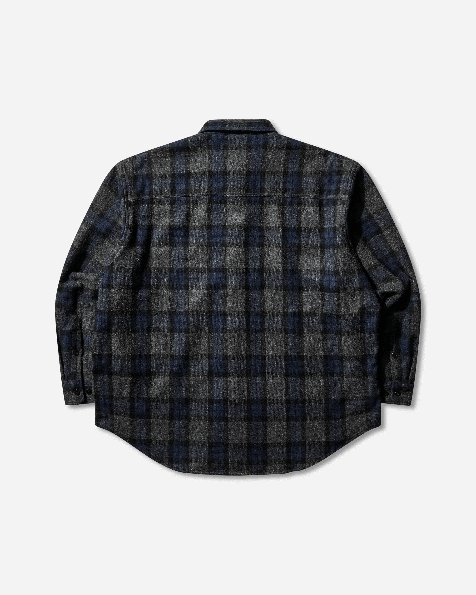 WTAPS Txt 01  Ls  Wopl Tweed Textile Of Navy Shirts Longsleeve Shirt 252TQDT-SHM03 NAVY