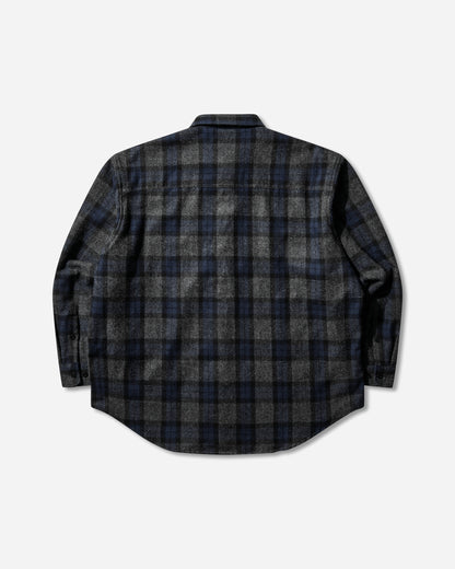 WTAPS Txt 01  Ls  Wopl Tweed Textile Of Navy Shirts Longsleeve Shirt 252TQDT-SHM03 NAVY