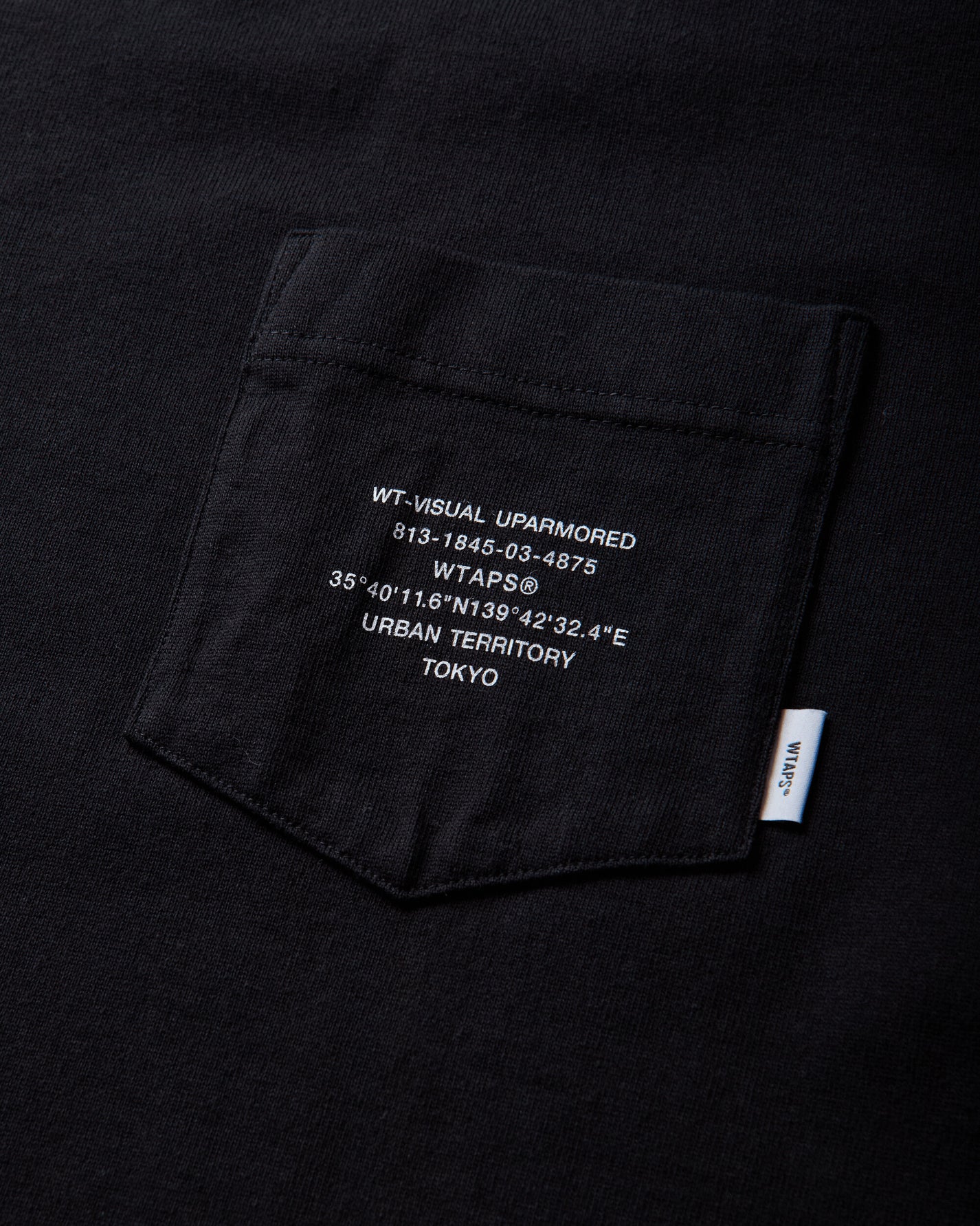 WTAPS Aii Ss Cotton Black T-Shirts Shortsleeve 261ATDT-CSM20 BLK