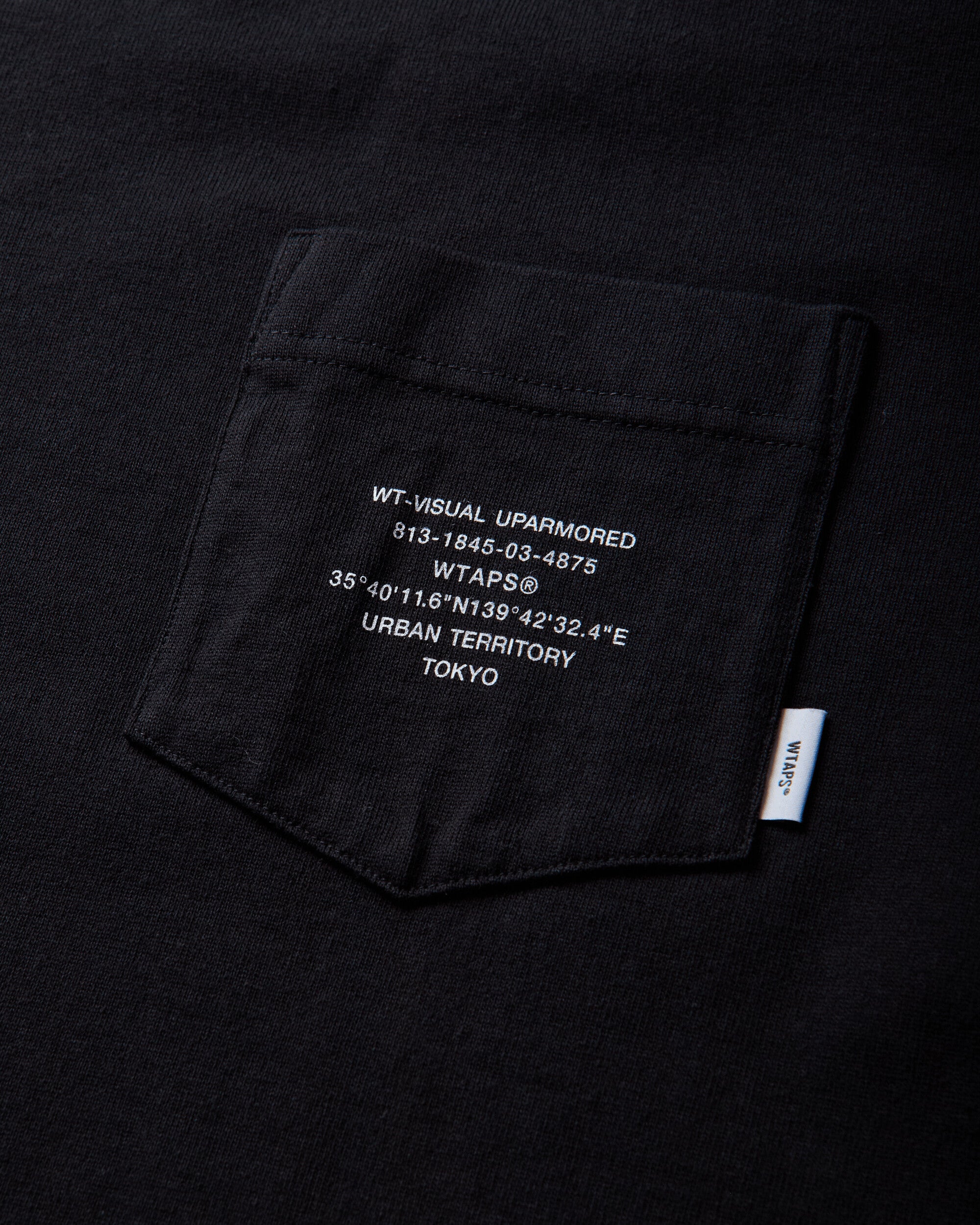 WTAPS Aii Ss Cotton Black T-Shirts Shortsleeve 261ATDT-CSM20 BLK