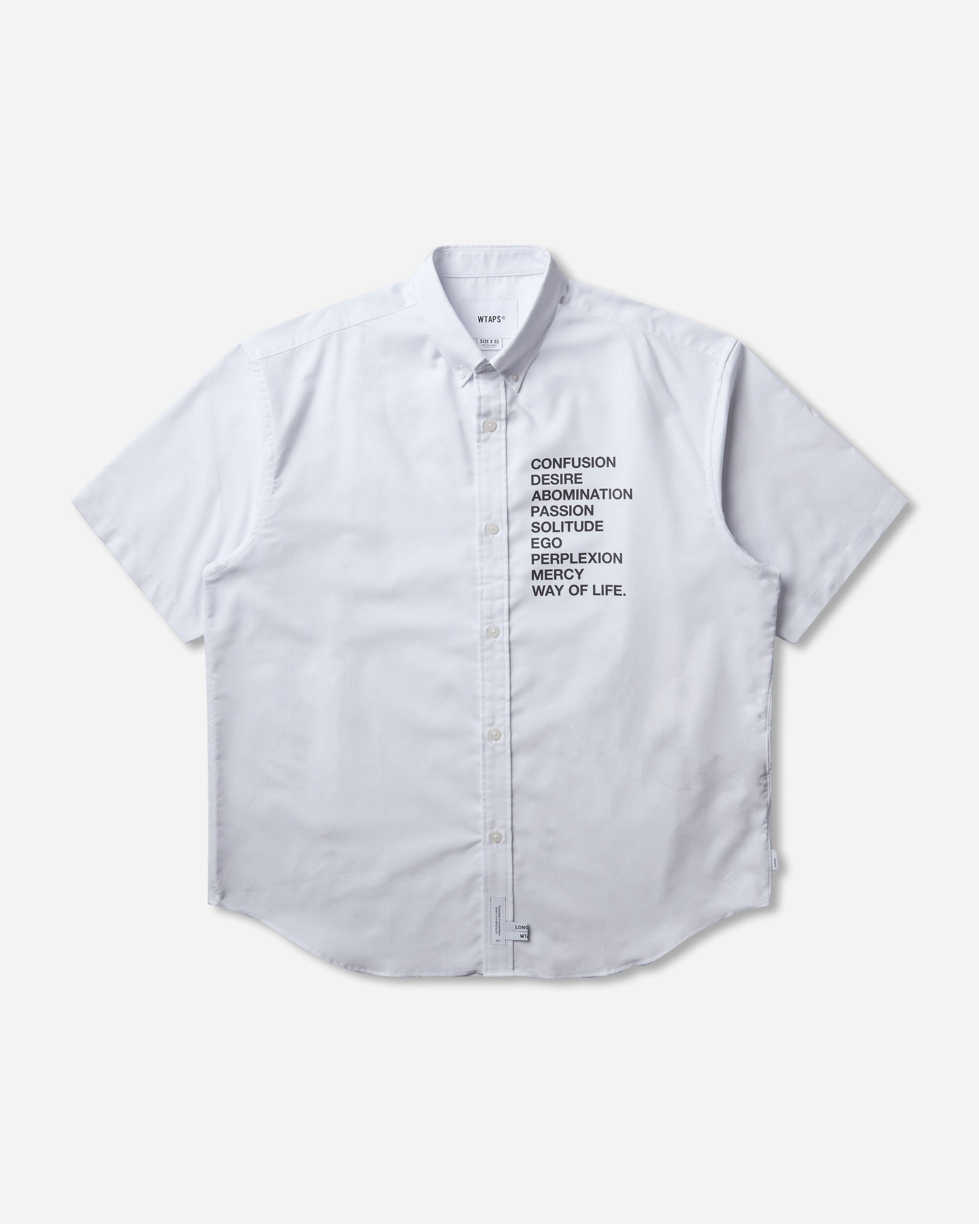 WTAPS Bd Ss Ctpl Oxford White T-Shirts Shortsleeve 261CWDT-SHM05 WHT