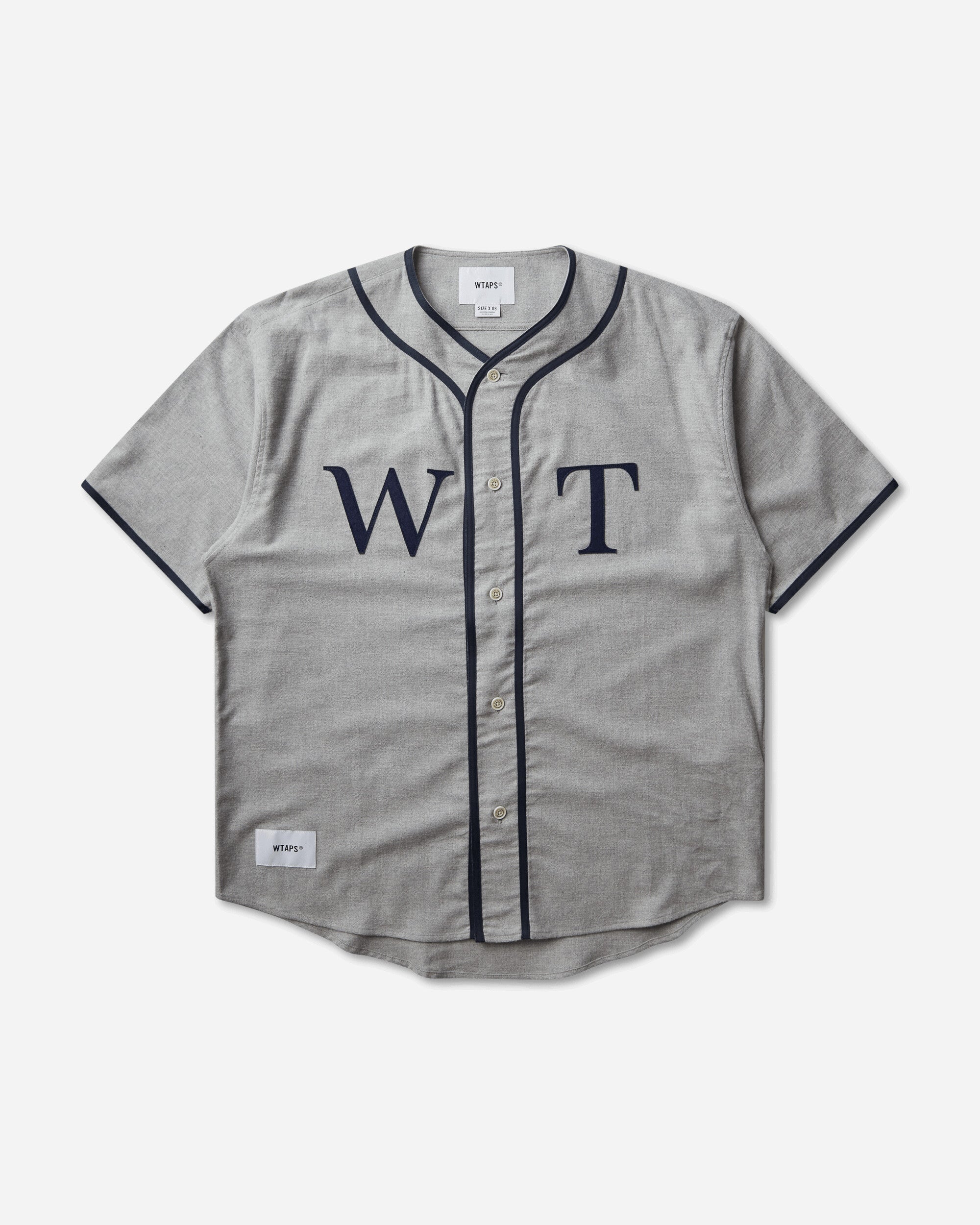 WTAPS League Ss Cotton Twill Gray T-Shirts Shortsleeve 261TQDT-SHM06 GRY