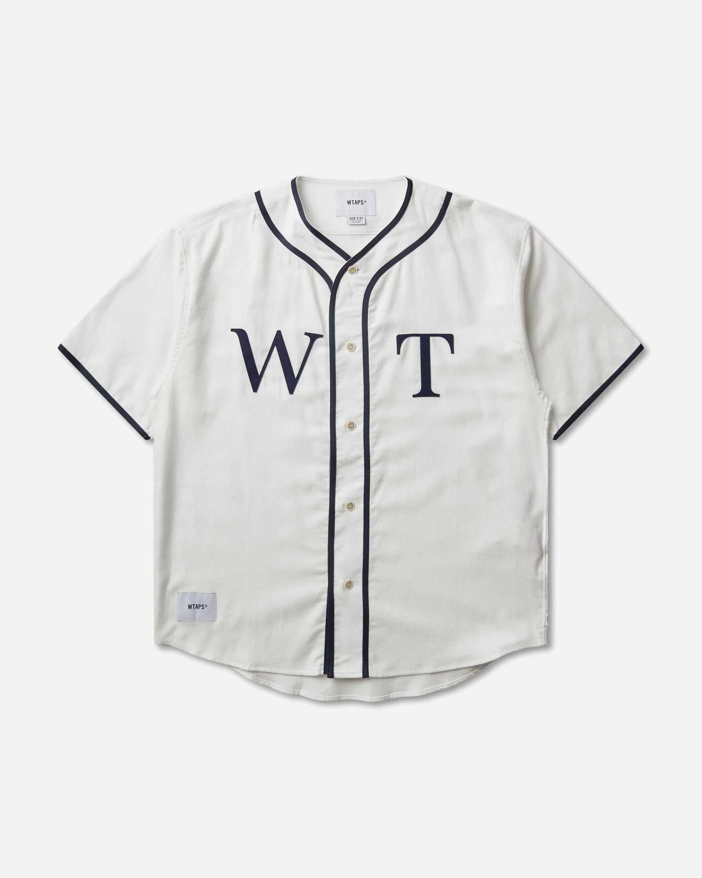 WTAPS League Ss Cotton Twill White T-Shirts Shortsleeve 261TQDT-SHM06 WHT