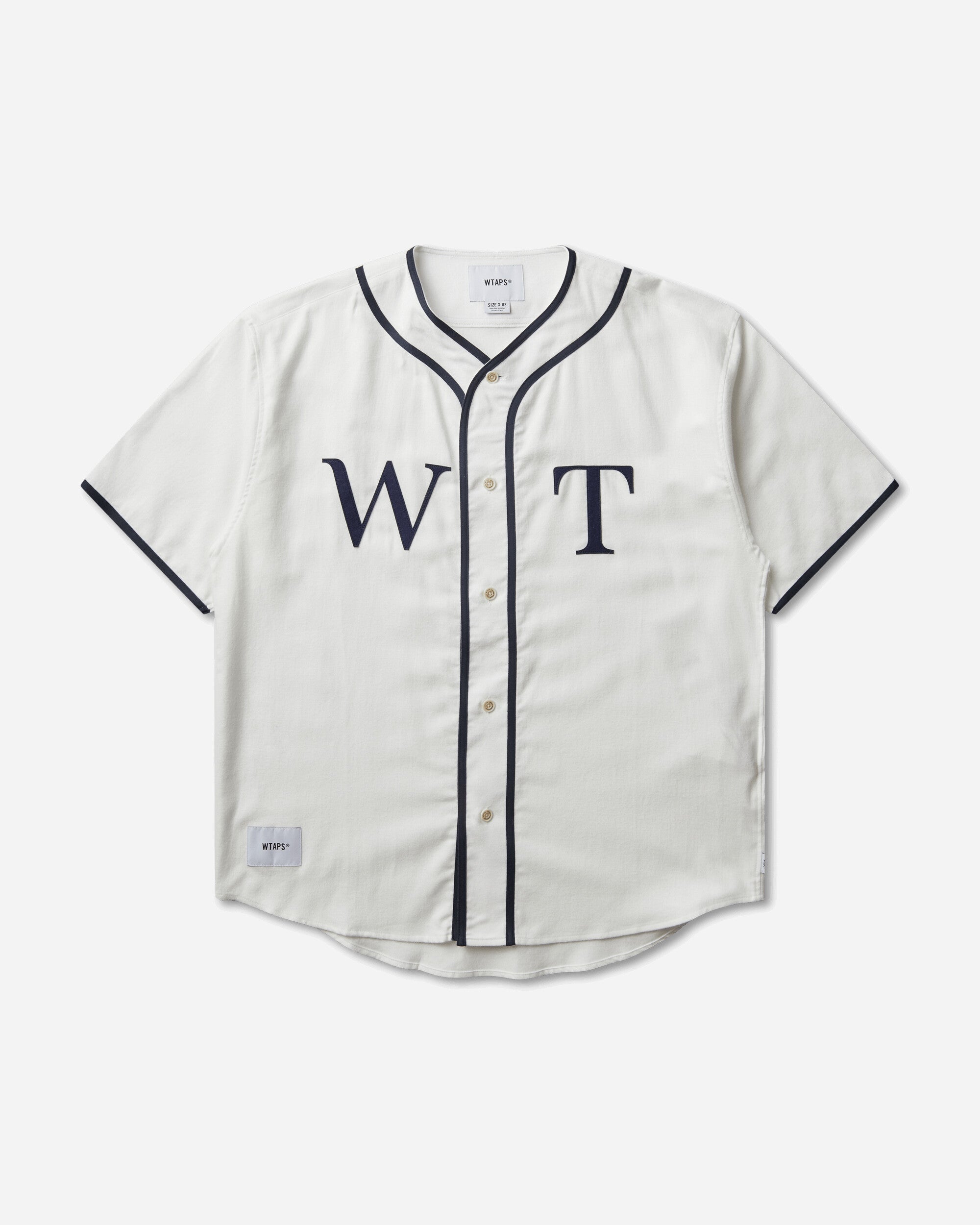 WTAPS League Ss Cotton Twill White T-Shirts Shortsleeve 261TQDT-SHM06 WHT