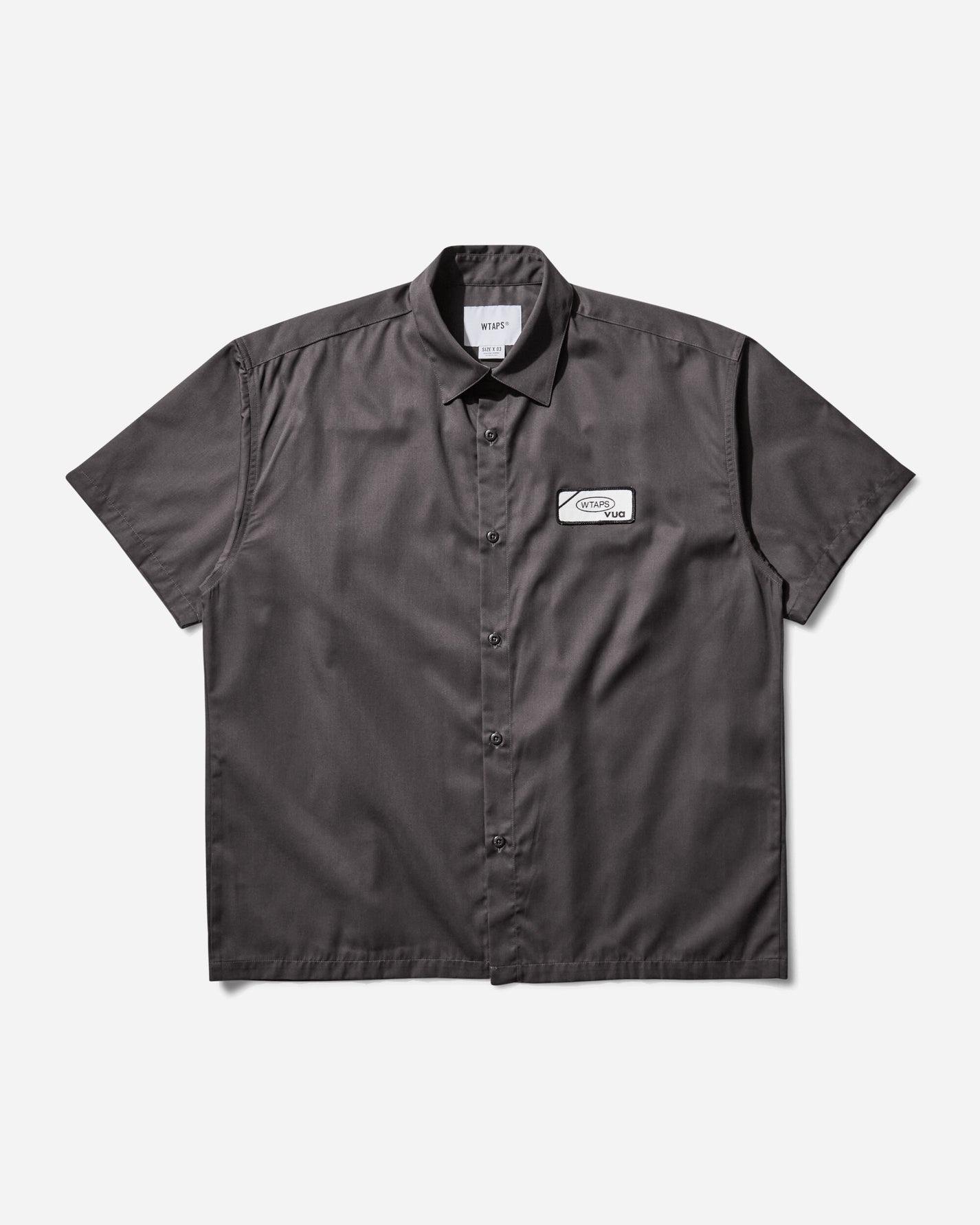 WTAPS Repo/Ss/Ctpl Twill Charcoal Shirts Shortsleeve Shirt 251CWDT-SHM06 CHARCOAL