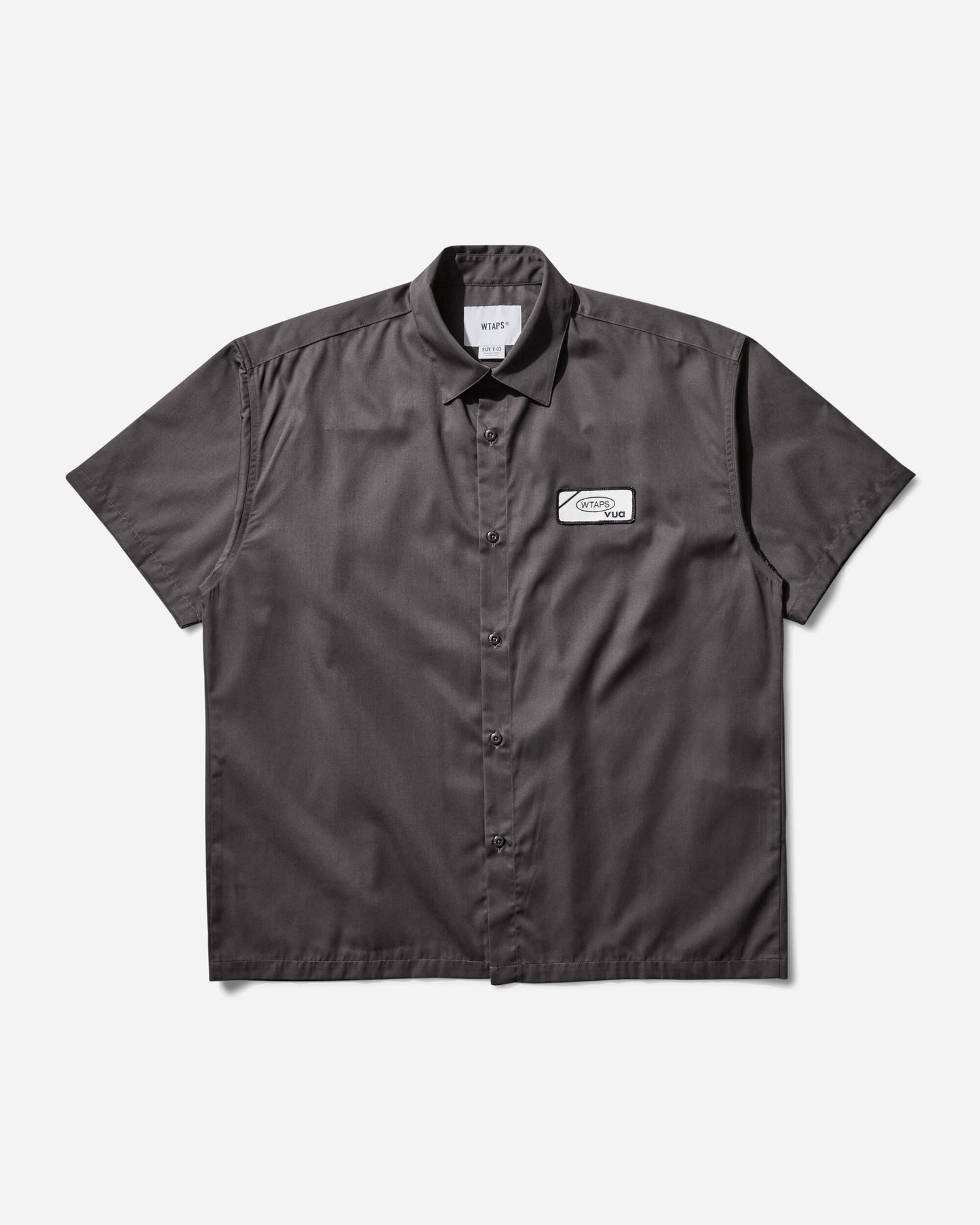 WTAPS Repo/Ss/Ctpl Twill Charcoal Shirts Shortsleeve Shirt 251CWDT-SHM06 CHARCOAL