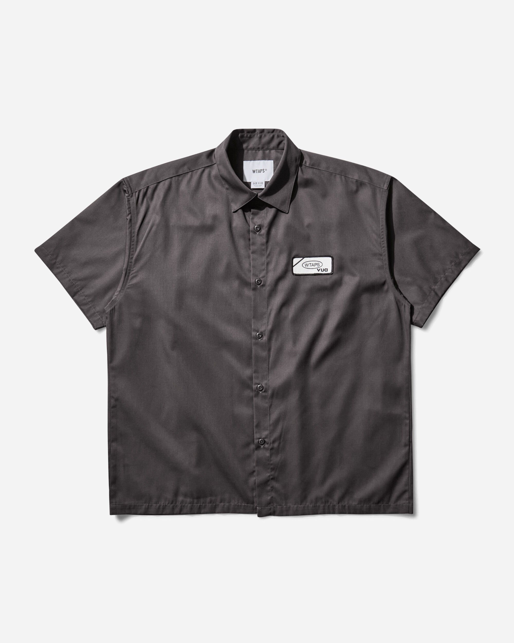 WTAPS Repo/Ss/Ctpl Twill Charcoal Shirts Shortsleeve Shirt 251CWDT-SHM06 CHARCOAL