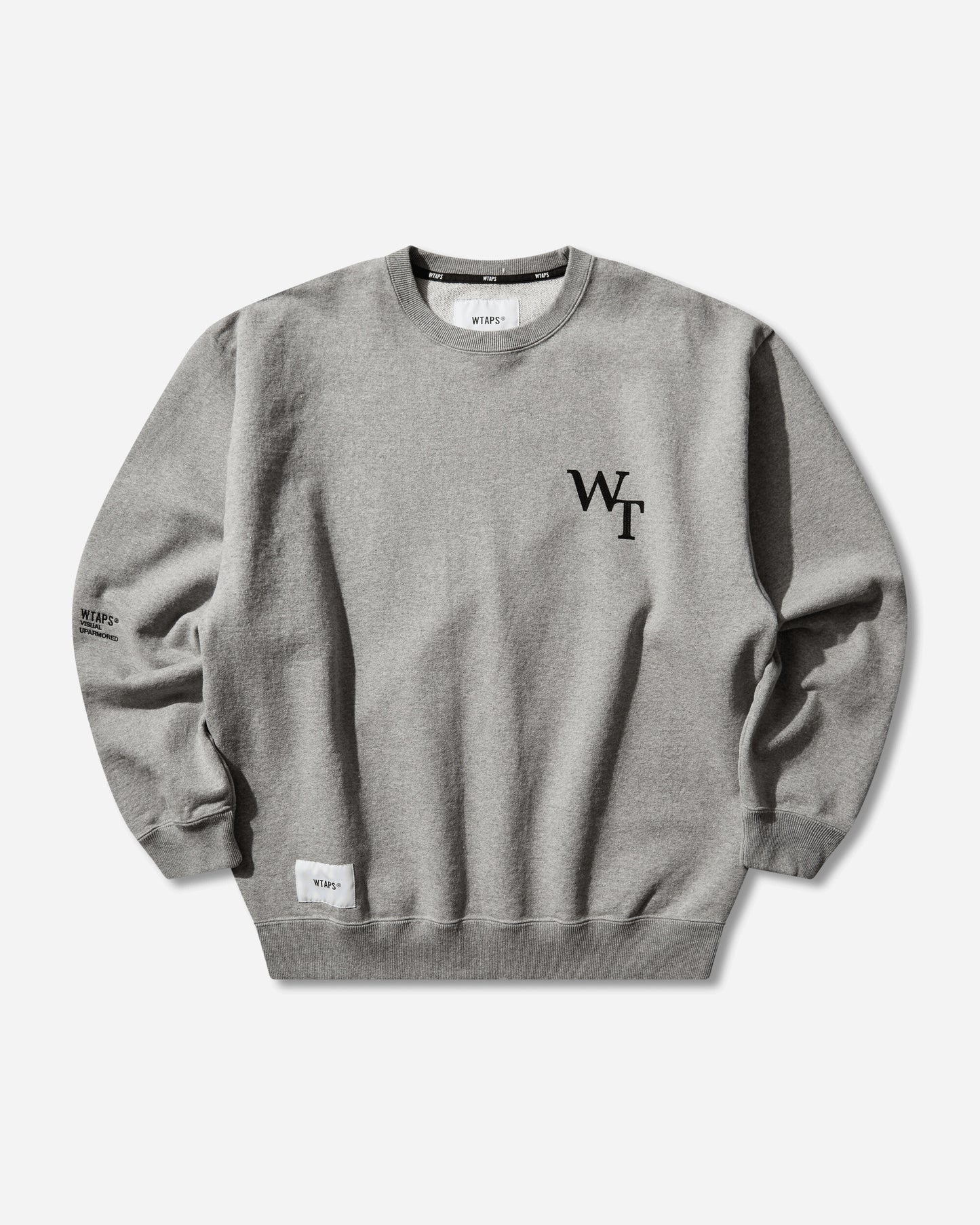 WTAPS Academy Sweater Cotton Ash Gray Knitwears Sweaters 261ATDT-CSM04 GRY