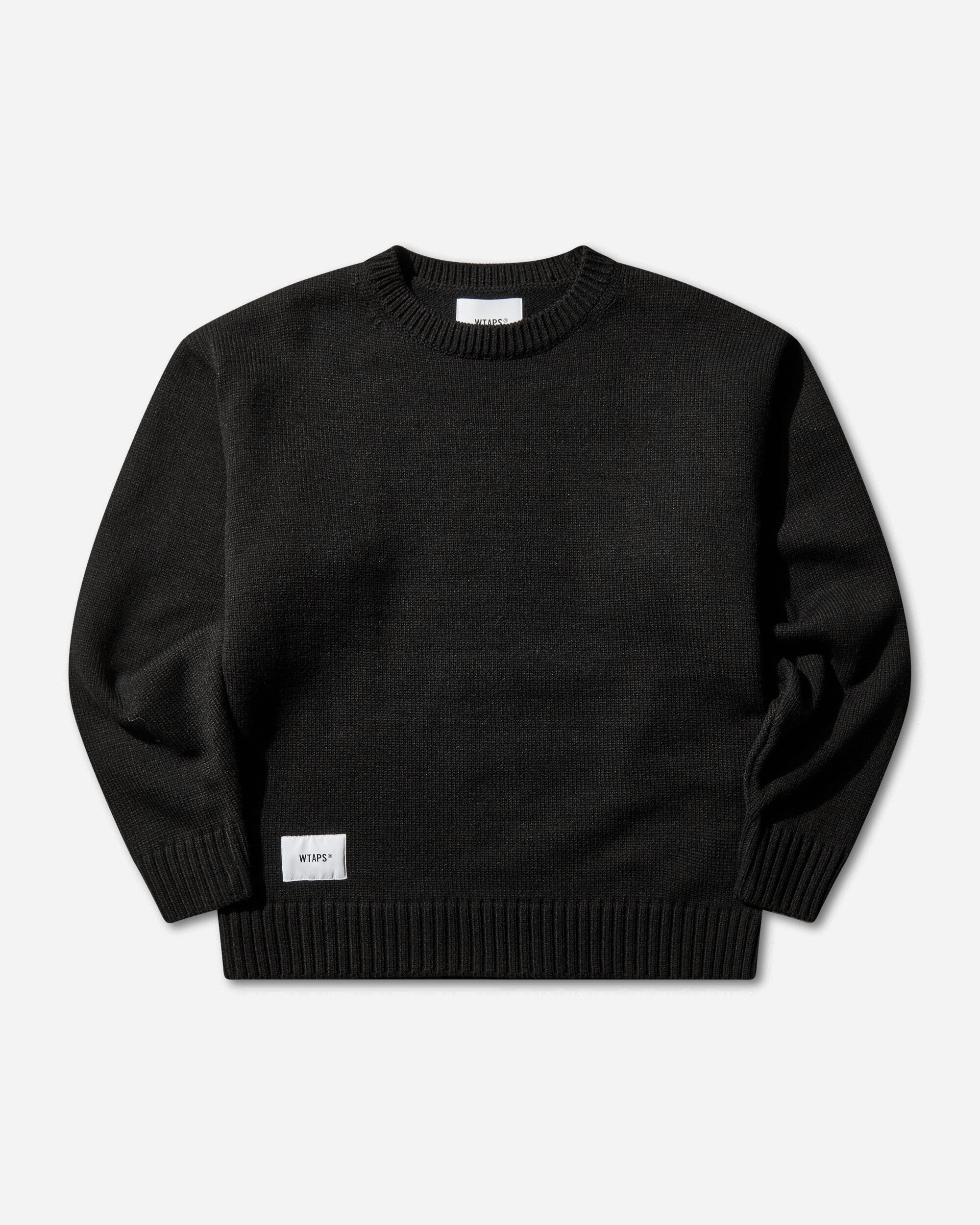 WTAPS Crew Neck Afa  Sweater  Alpl Black Knitwears Sweaters 252MADT-KNM01 BLACK