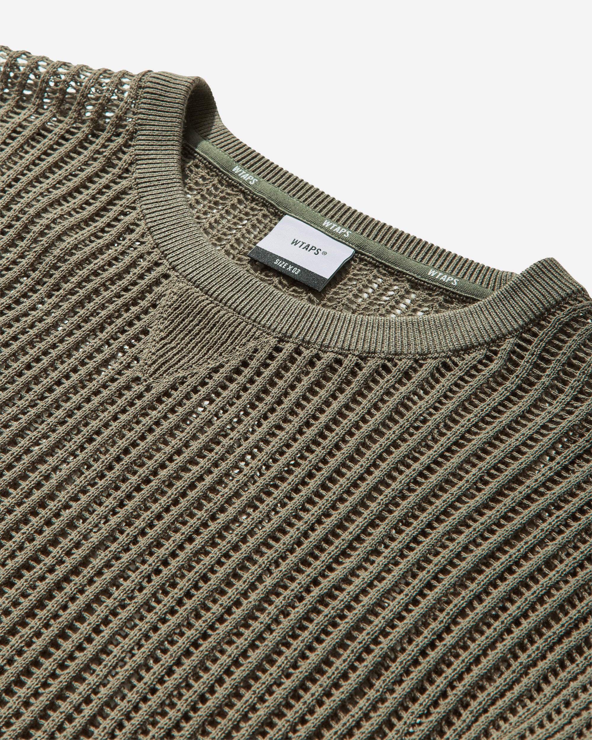 WTAPS Ghill/Sweater/Cotton Olive Drab Knitwears Sweaters 251FZDT-KNM02 OLIVEDRAB