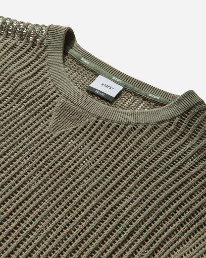 WTAPS Ghill/Sweater/Cotton Olive Drab Knitwears Sweaters 251FZDT-KNM02 OLIVEDRAB