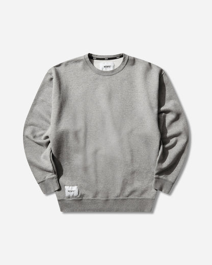 WTAPS Sign-Yd Sweater Cotton Ash Gray Knitwears Sweaters 261ATDT-CSM01 GRY