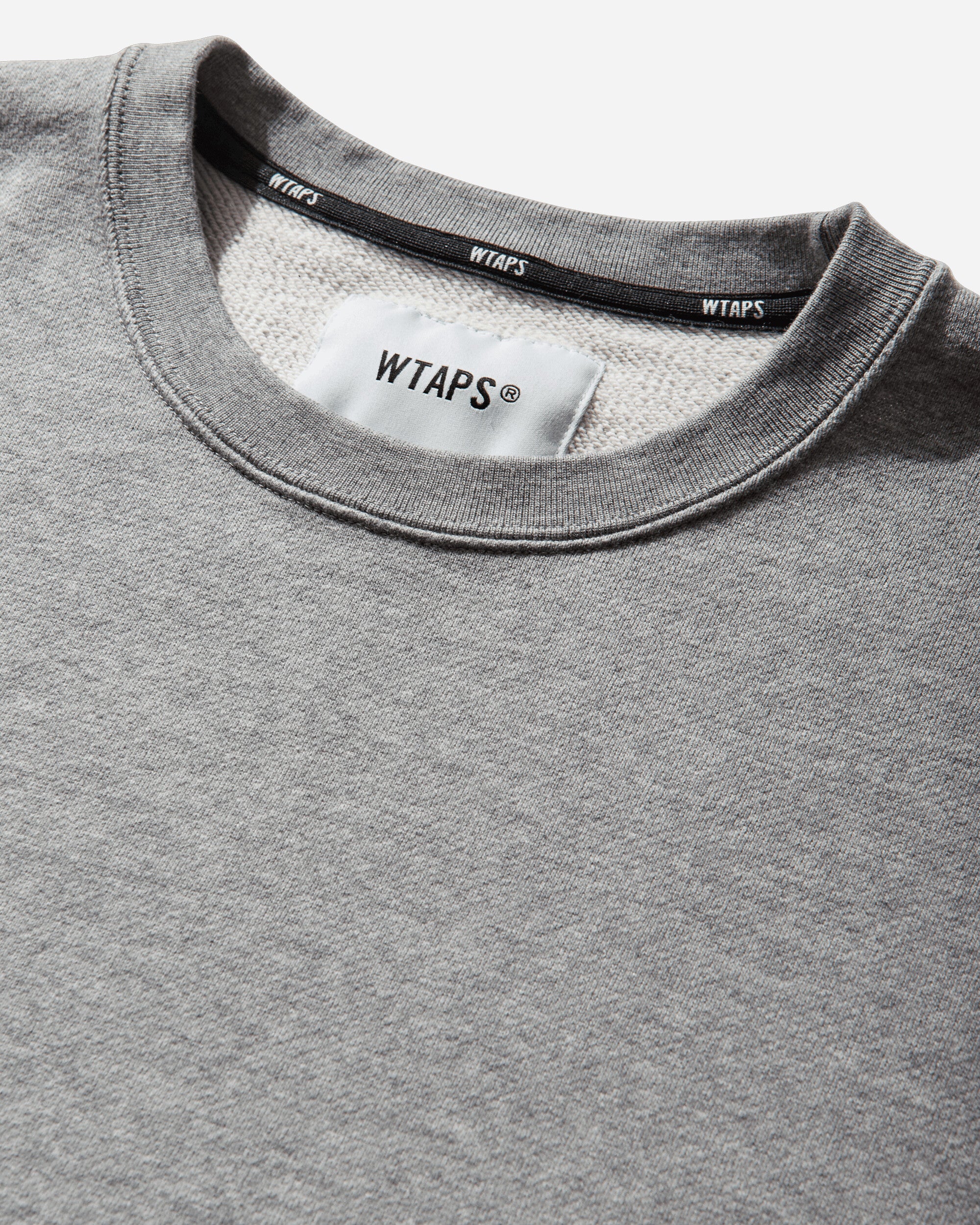 WTAPS Sign-Yd Sweater Cotton Ash Gray Knitwears Sweaters 261ATDT-CSM01 GRY