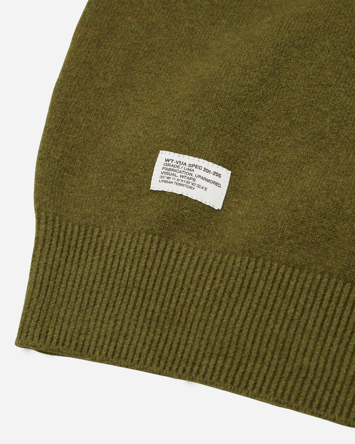 WTAPS Sign Mg Sweater Olive Drab Knitwears Sweaters 262FZDT-KNM01 OLIVE DRAB