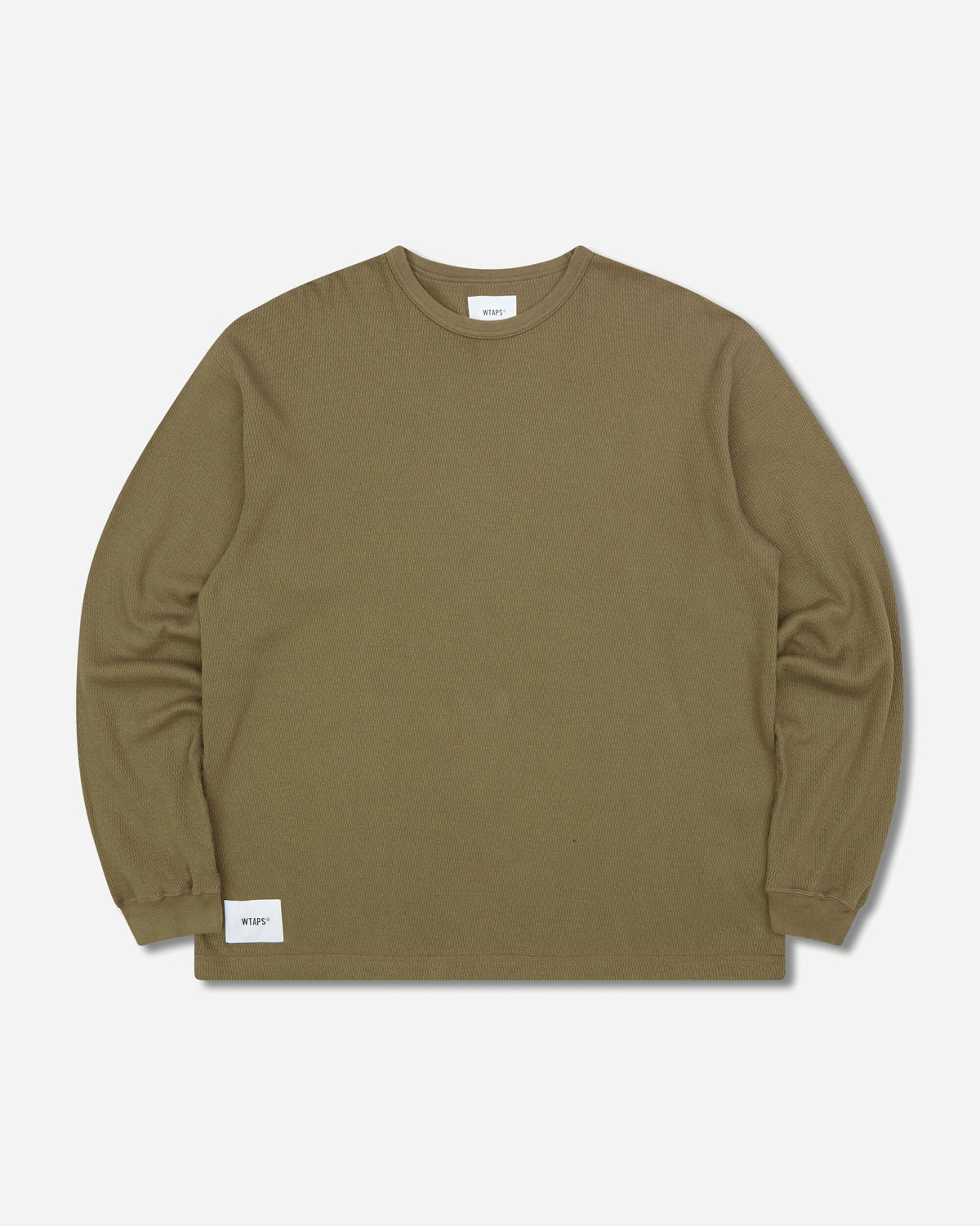 WTAPS Waffle Standard Ls Olive Drab Knitwears Sweaters 262ATDT-CSM28 OLIVE DRAB