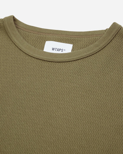 WTAPS Waffle Standard Ls Olive Drab Knitwears Sweaters 262ATDT-CSM28 OLIVE DRAB