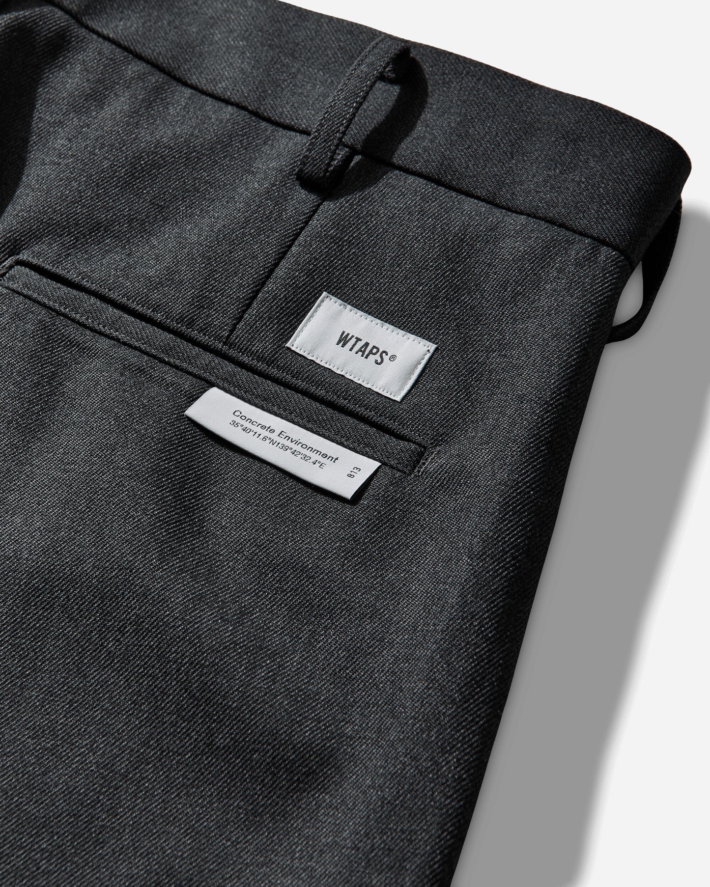 WTAPS Trdt1801 Trousers Wopl Serge Charcoal Pants Trousers 261TQDT-PTM03 GRY