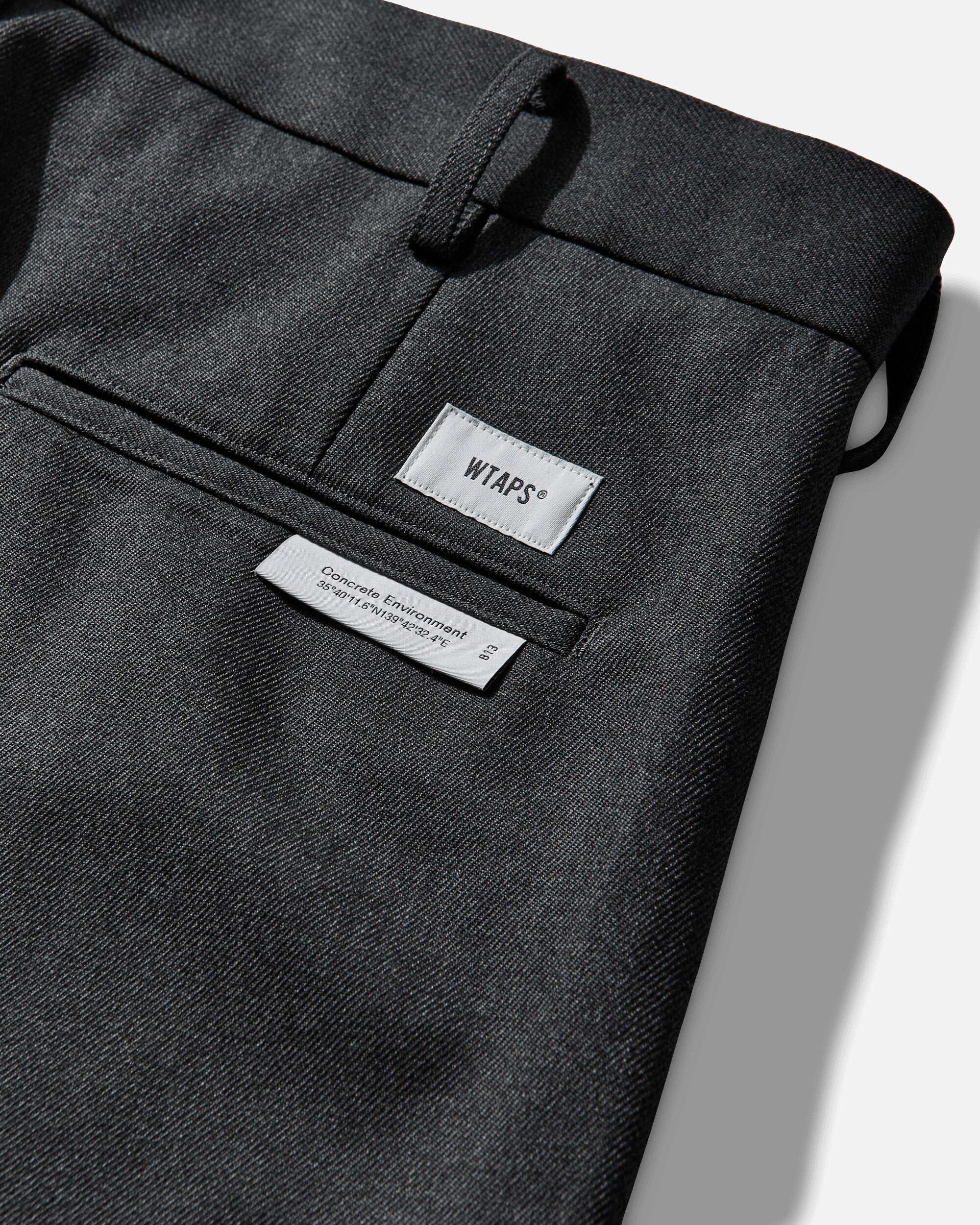 WTAPS Trdt1801 Trousers Wopl Serge Charcoal Pants Trousers 261TQDT-PTM03 GRY