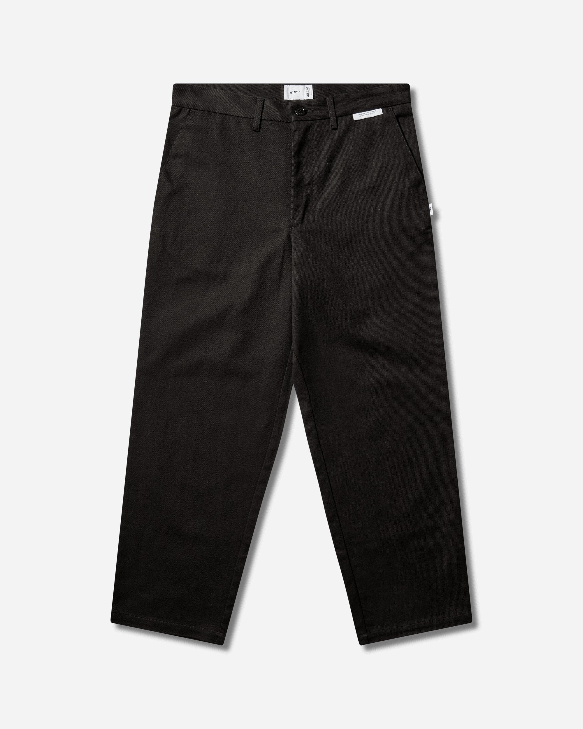 WTAPS Wrkt2001 Trousers Cotton Twill Black Pants Trousers 261CWDT-PTM03 BLK