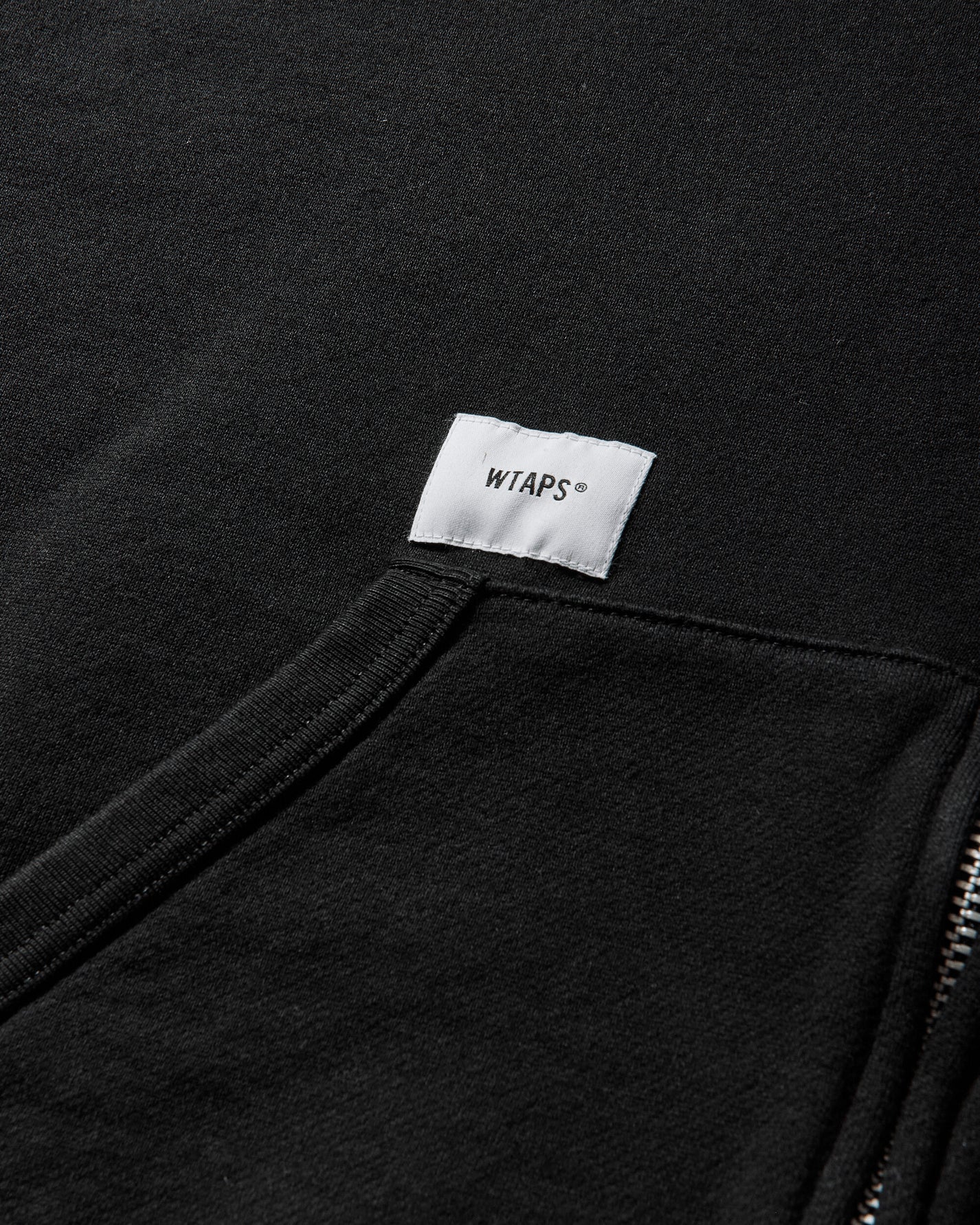 WTAPS Throwdy Zip Hoody Cotton Black Sweatshirts Zip-Ups 261ATDT-CSM03 BLK