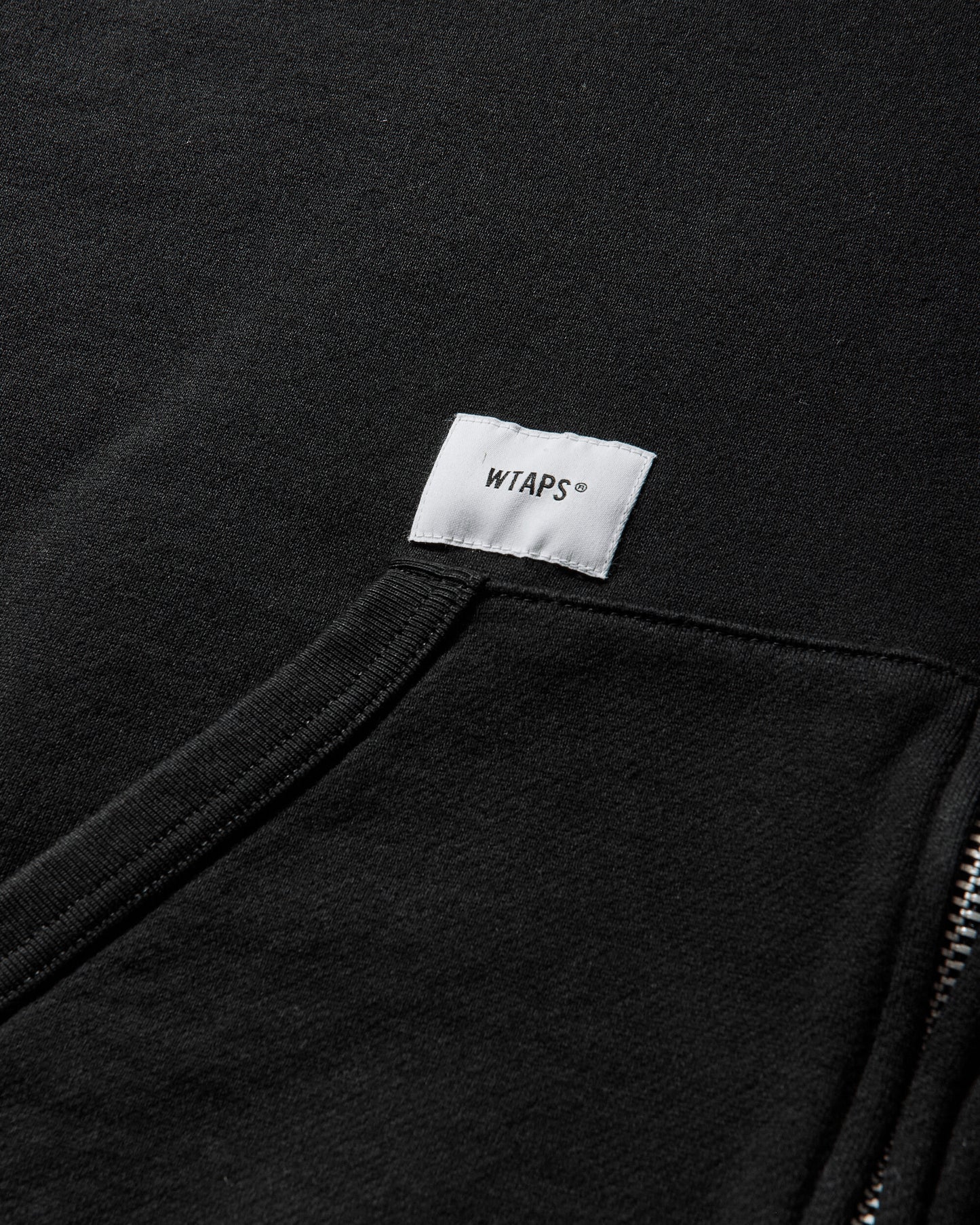 WTAPS Throwdy Zip Hoody Cotton Black Sweatshirts Zip-Ups 261ATDT-CSM03 BLK