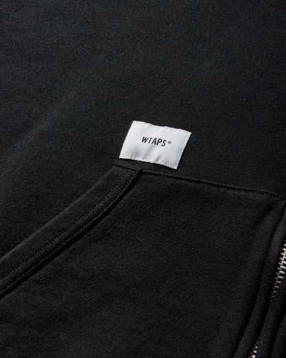 WTAPS Throwdy Zip Hoody Cotton Black Sweatshirts Zip-Ups 261ATDT-CSM03 BLK