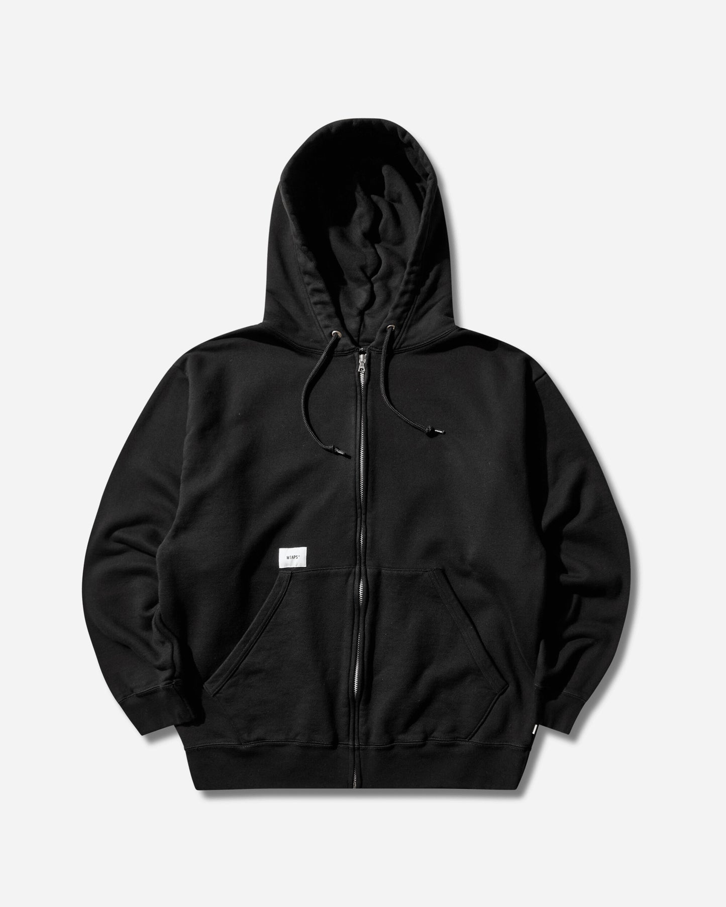 WTAPS Throwdy Zip Hoody Cotton Black Sweatshirts Zip-Ups 261ATDT-CSM03 BLK