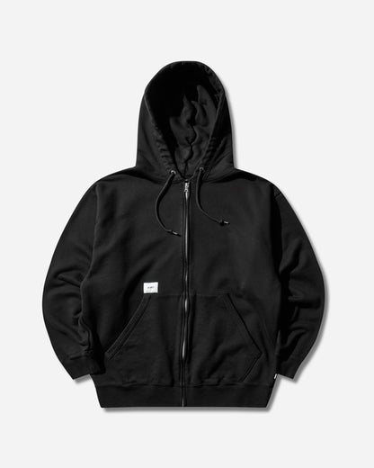 WTAPS Throwdy Zip Hoody Cotton Black Sweatshirts Zip-Ups 261ATDT-CSM03 BLK