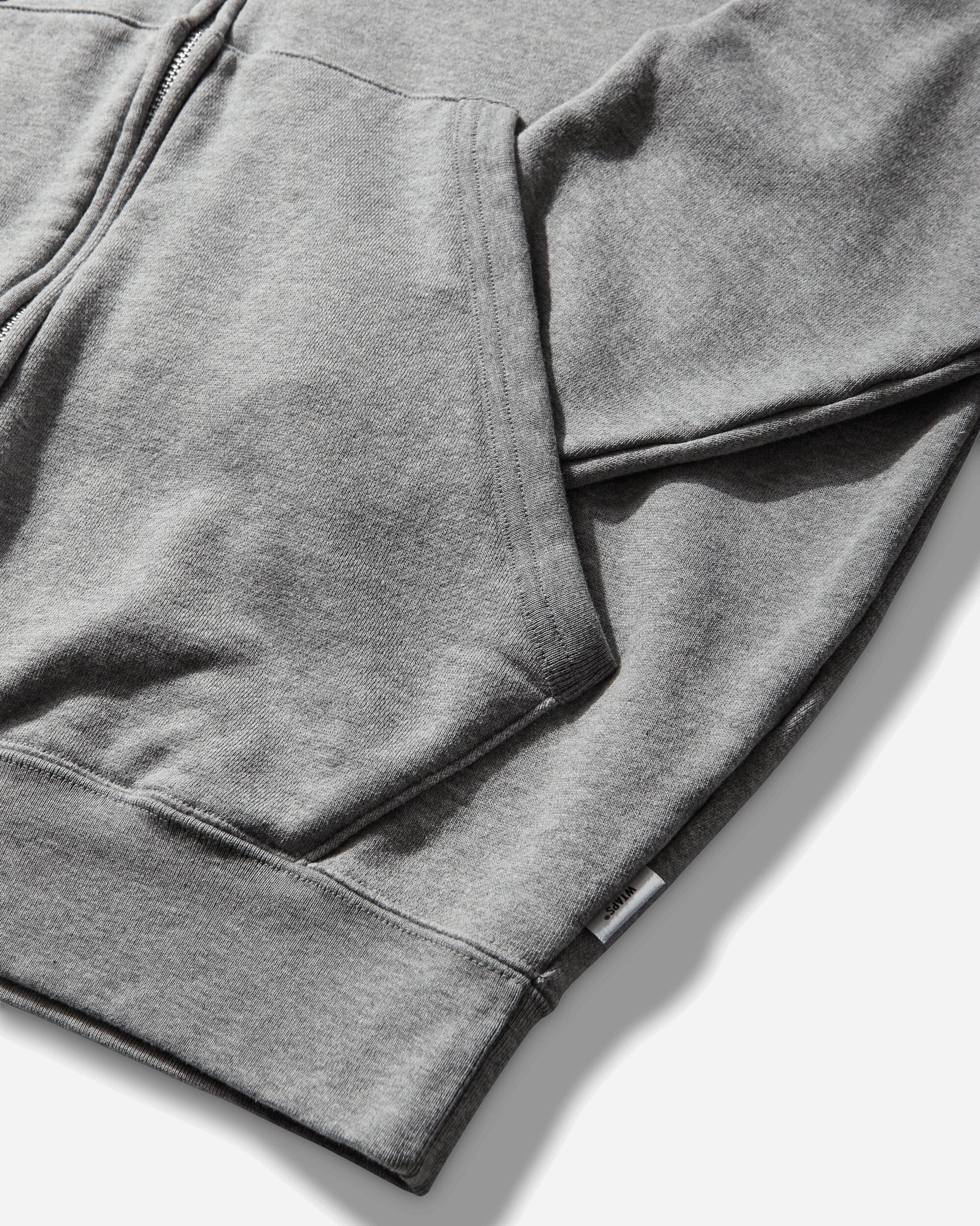 WTAPS Throwdy Zip Hoody Cotton Ash Gray Sweatshirts Zip-Ups 261ATDT-CSM03 GRY