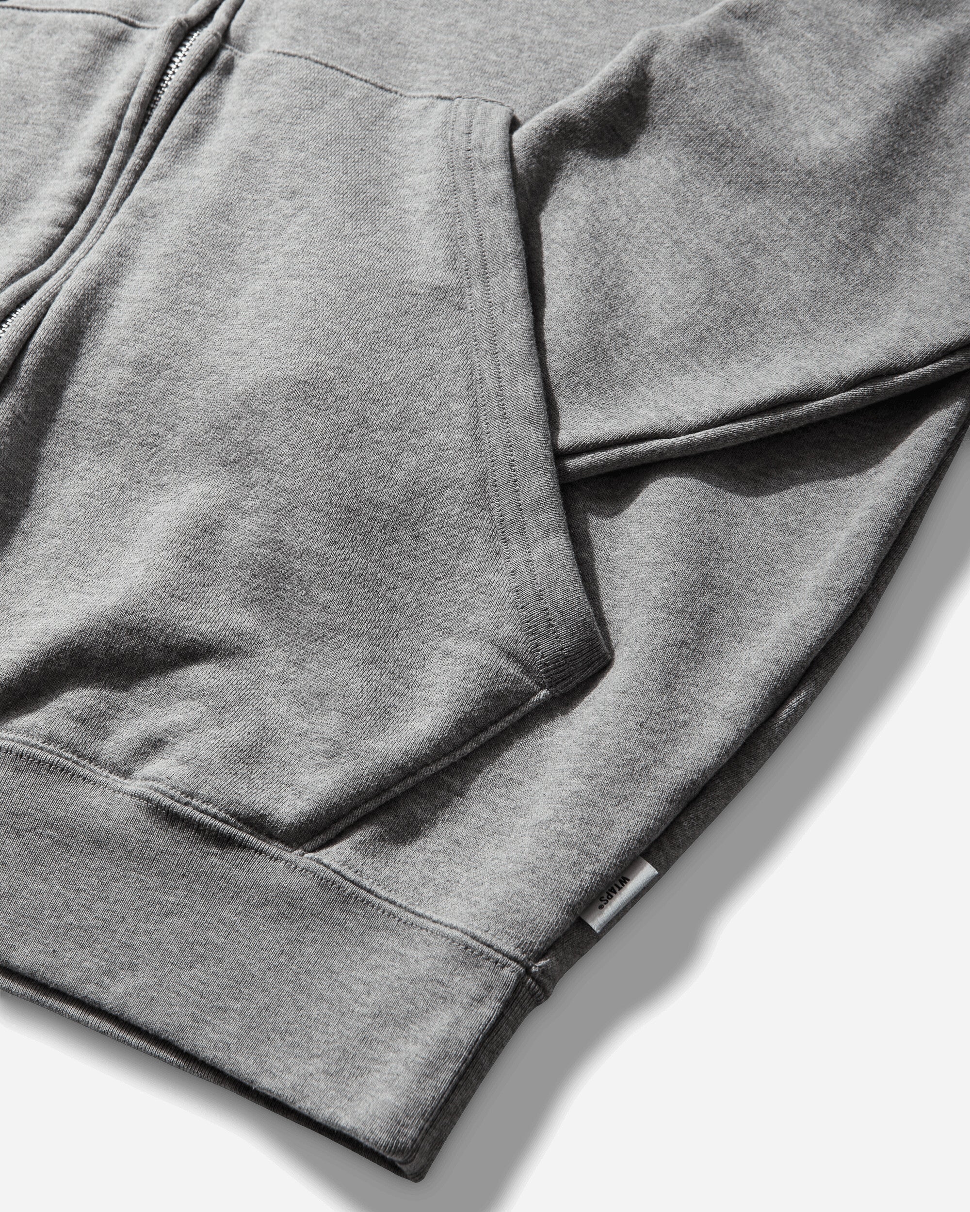 WTAPS Throwdy Zip Hoody Cotton Ash Gray Sweatshirts Zip-Ups 261ATDT-CSM03 GRY