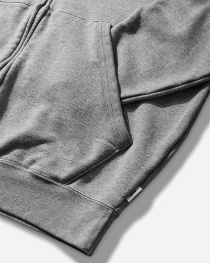 WTAPS Throwdy Zip Hoody Cotton Ash Gray Sweatshirts Zip-Ups 261ATDT-CSM03 GRY