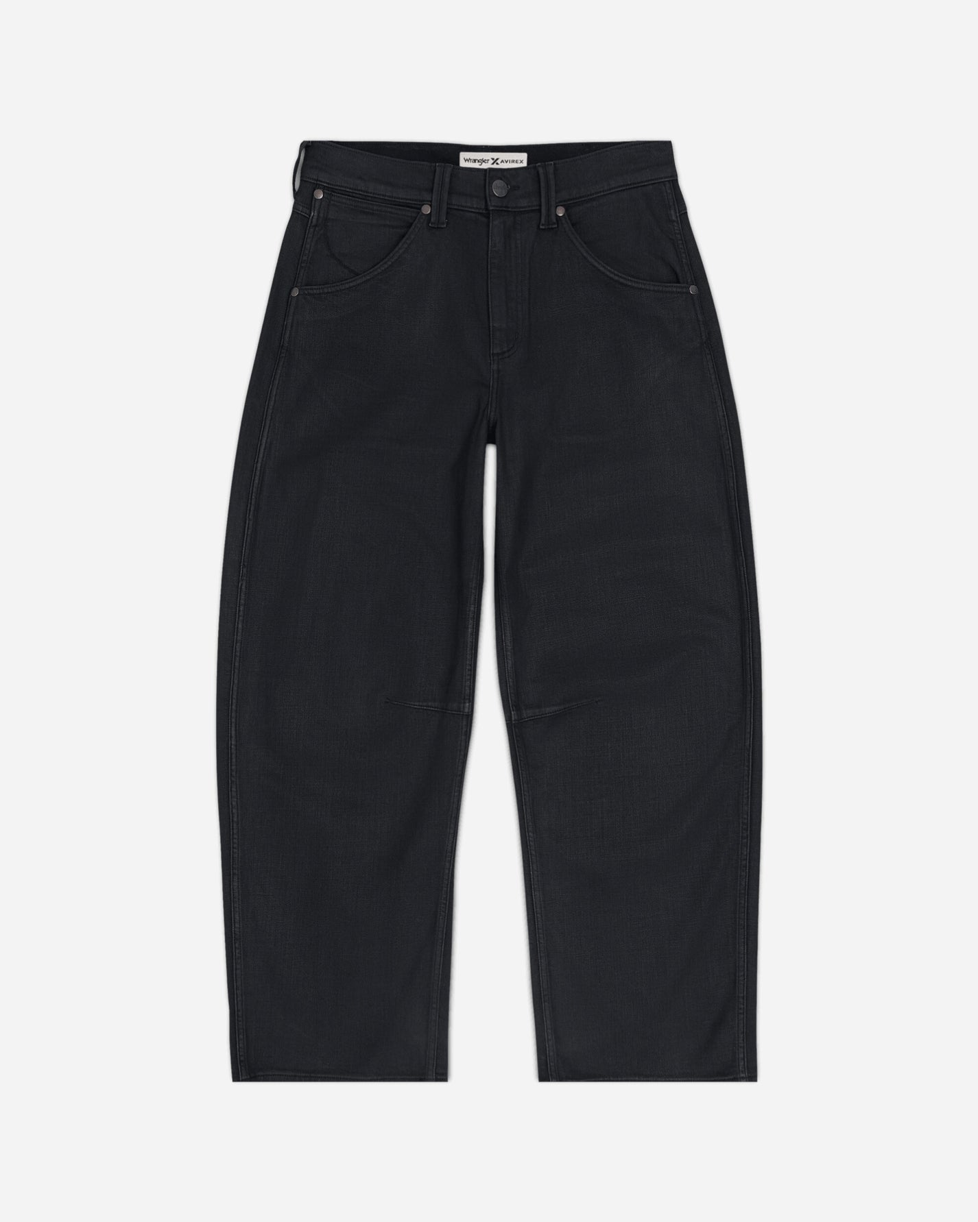 Wrangler Barrel Jeans Black Coated Pants Denim 112384253 BLACKCOATED