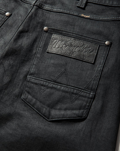 Wrangler Barrel Jeans Black Coated Pants Denim 112384253 BLACKCOATED