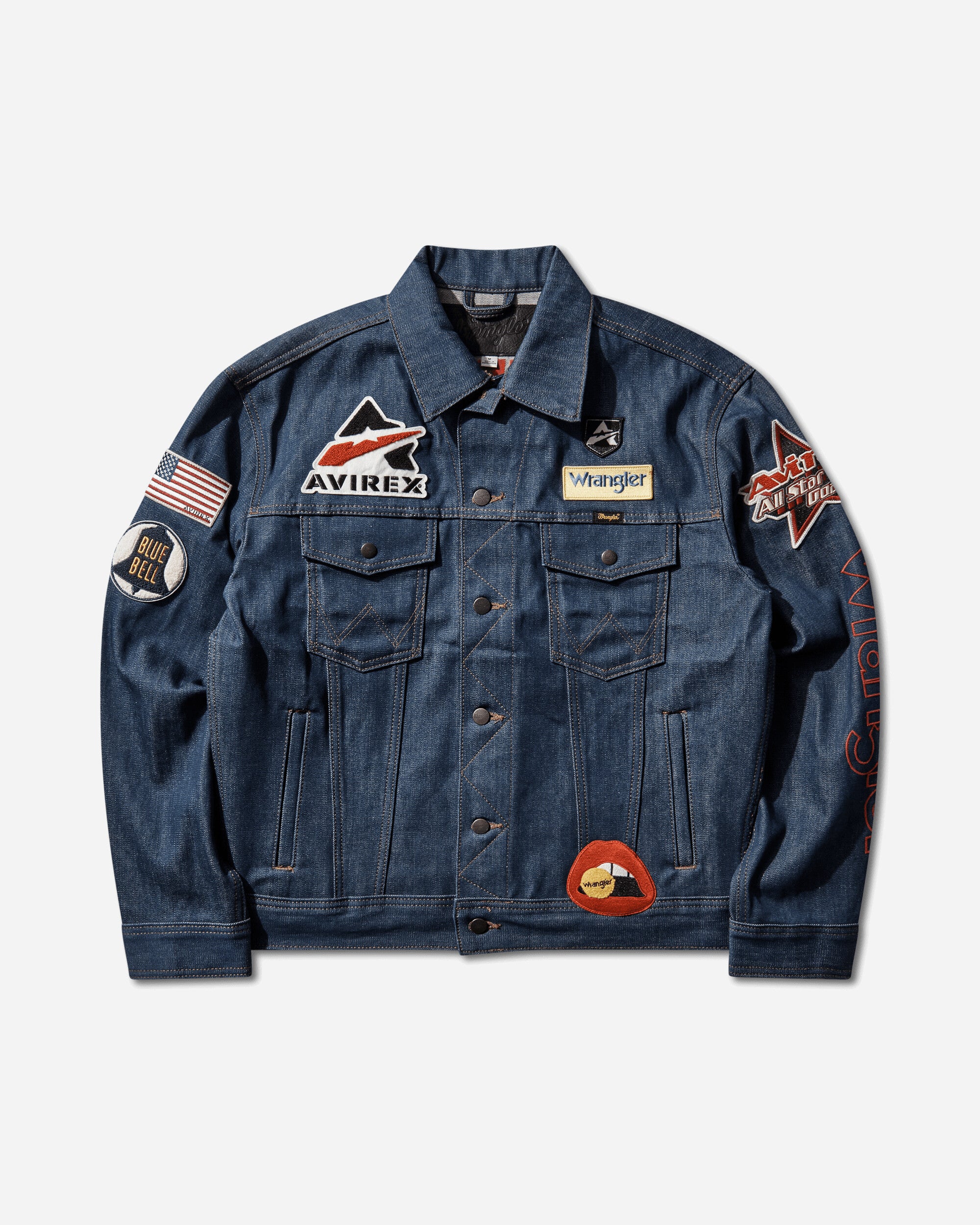 Wrangler Aop Patch Jacket Wrangler Blue Coats and Jackets Denim Jackets 112384272 WRANGLERBLUE
