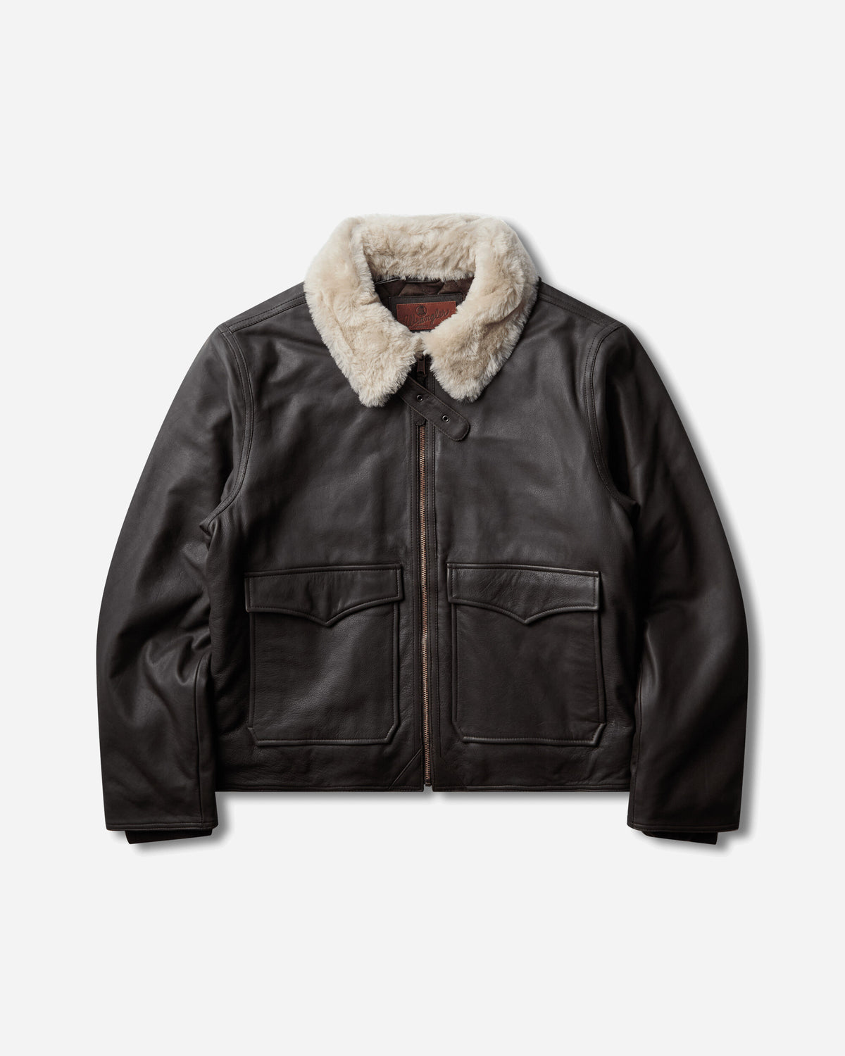 Wrangler Leather Aviator Chocolate Torte Chocolate Torte Coats and Jackets Jackets F112387667 Chocolate Torte