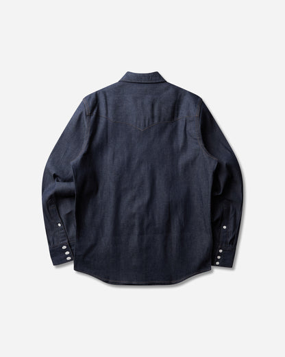 Wrangler 27Mw Indigo Raw Indigo Raw Shirts Longsleeve Shirt F112386976 Indigo Raw