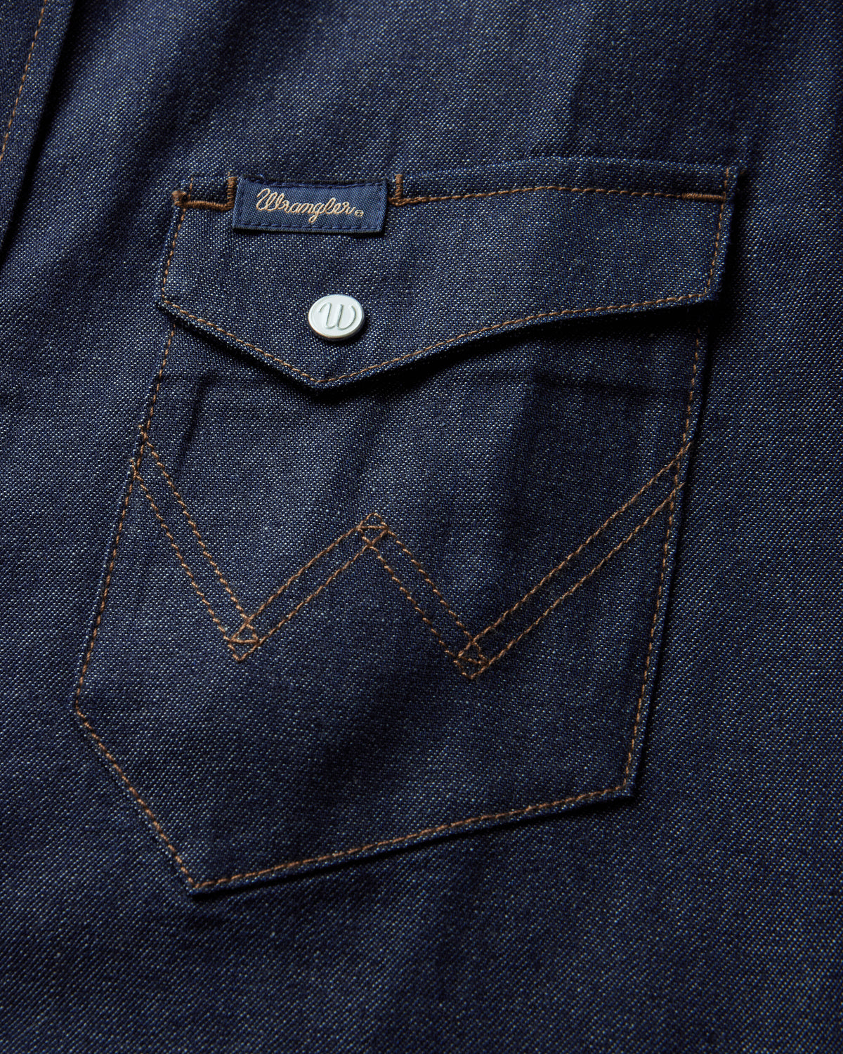 Wrangler 27Mw Indigo Raw Indigo Raw Shirts Longsleeve Shirt F112386976 Indigo Raw
